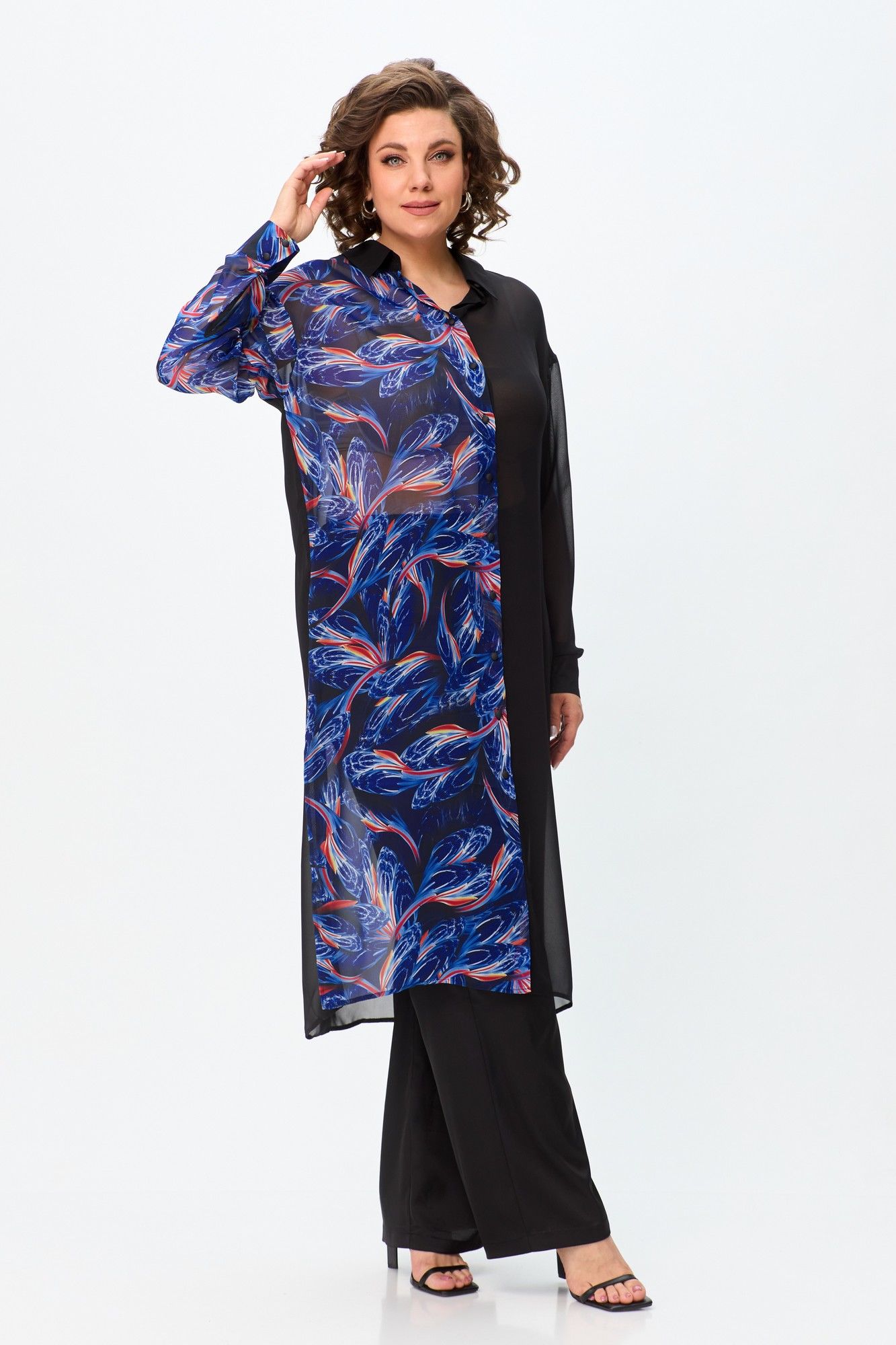 Рубашки Avenue Fashion 0315-2 черный+синий_дизайн