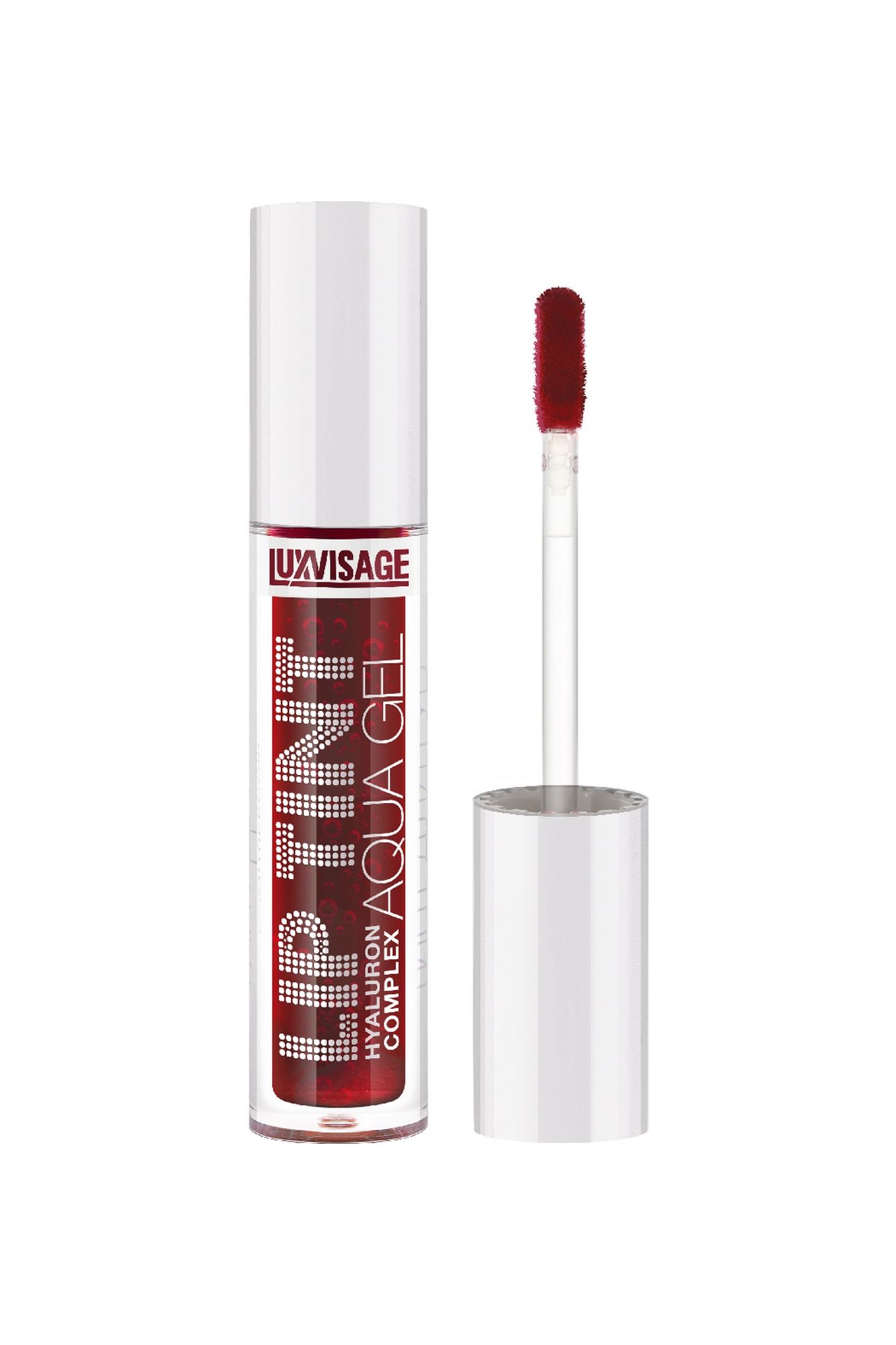 Блески и тинты LUXVISAGE LIP_TINT_AQUA_GEL_hyaluron_complex 05 винный красный (wine red)