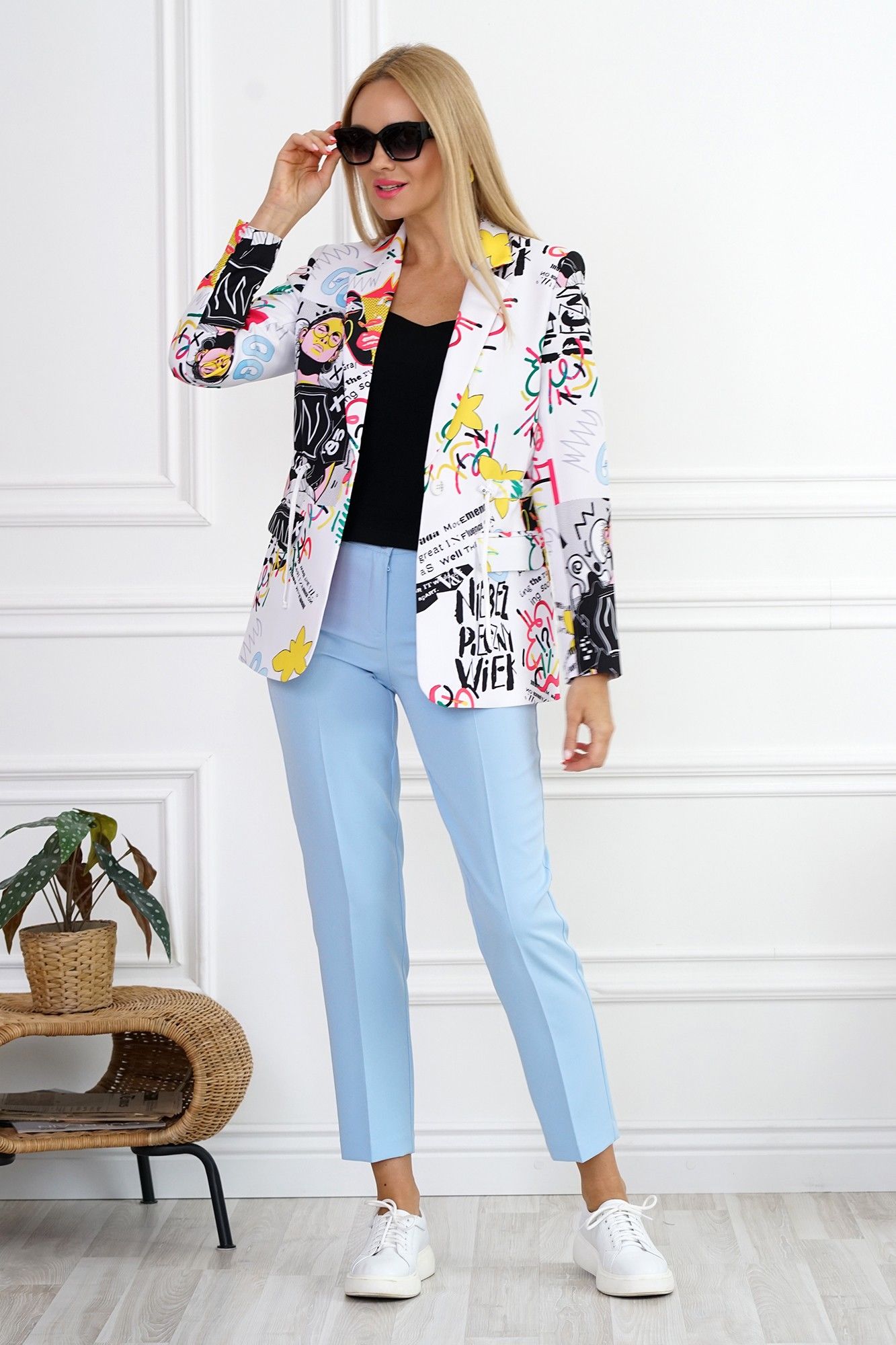Брючные костюмы Alani Collection 2111 голубой