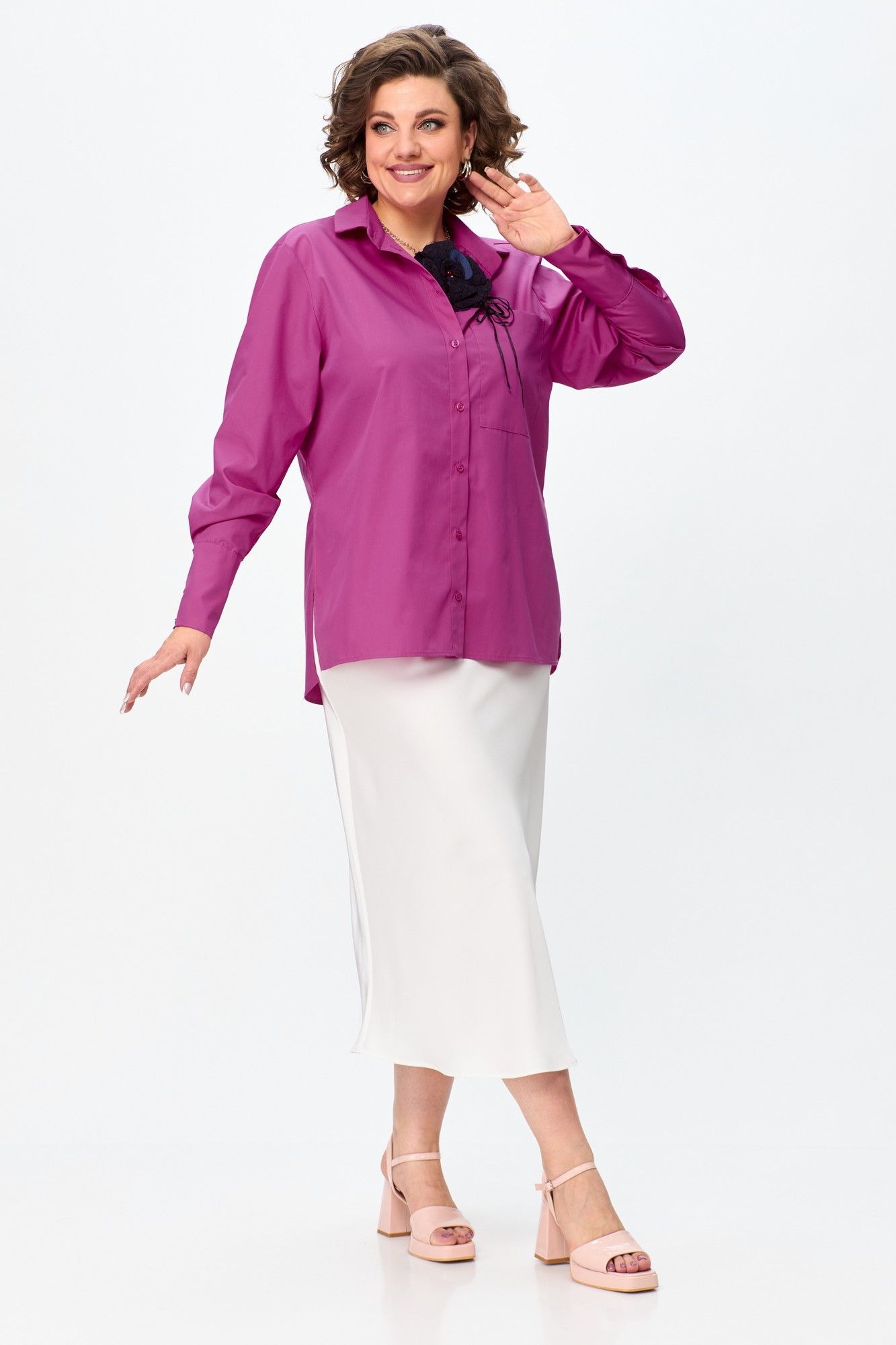 Рубашки Avenue Fashion 0301-6 розовый