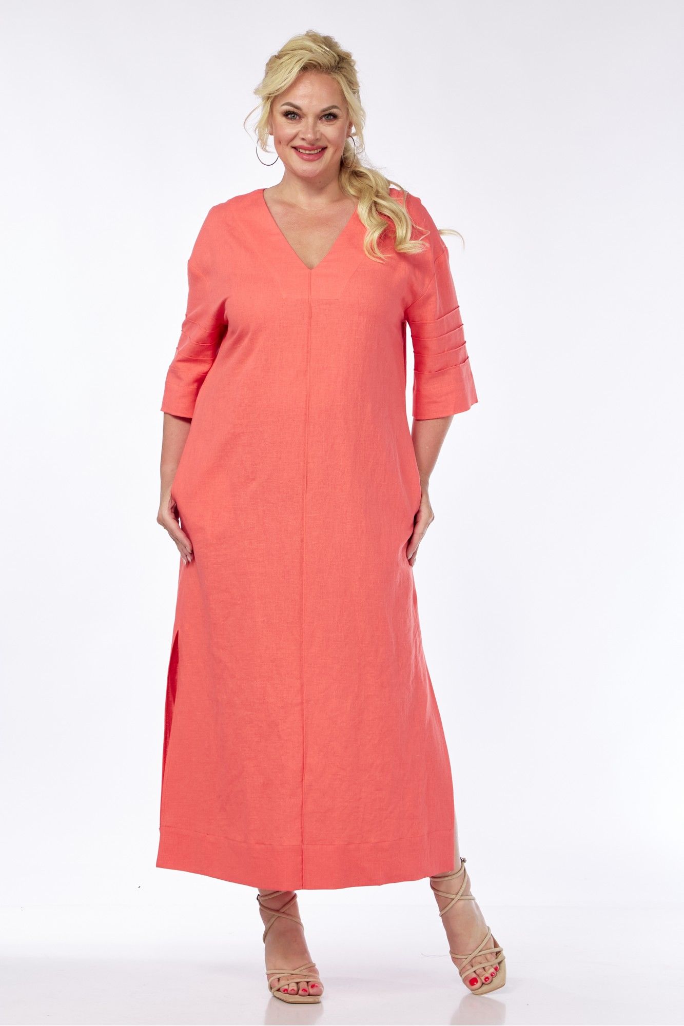 Платья AVA fashion М-065 коралловый