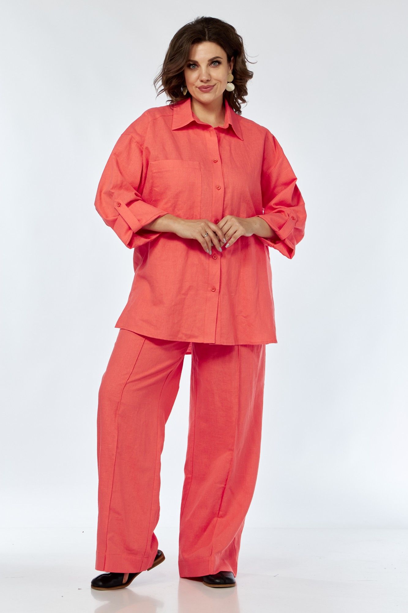 Комплекты брючные AVA fashion М-066.01 коралловый