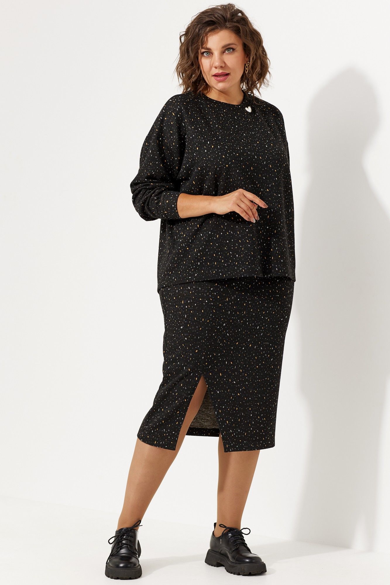 Комплекты юбочные BegiModa 3068 черное_небо