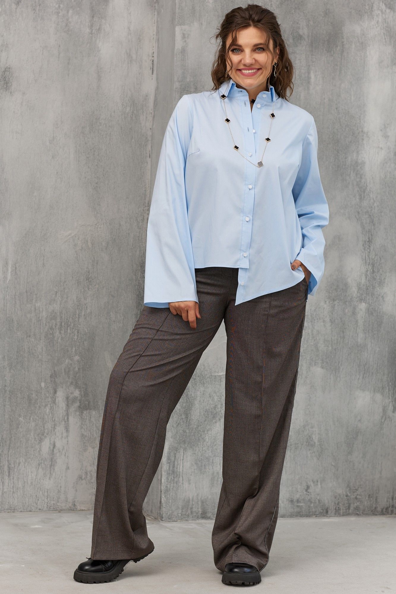 Блузы BegiModa 4108 голубой