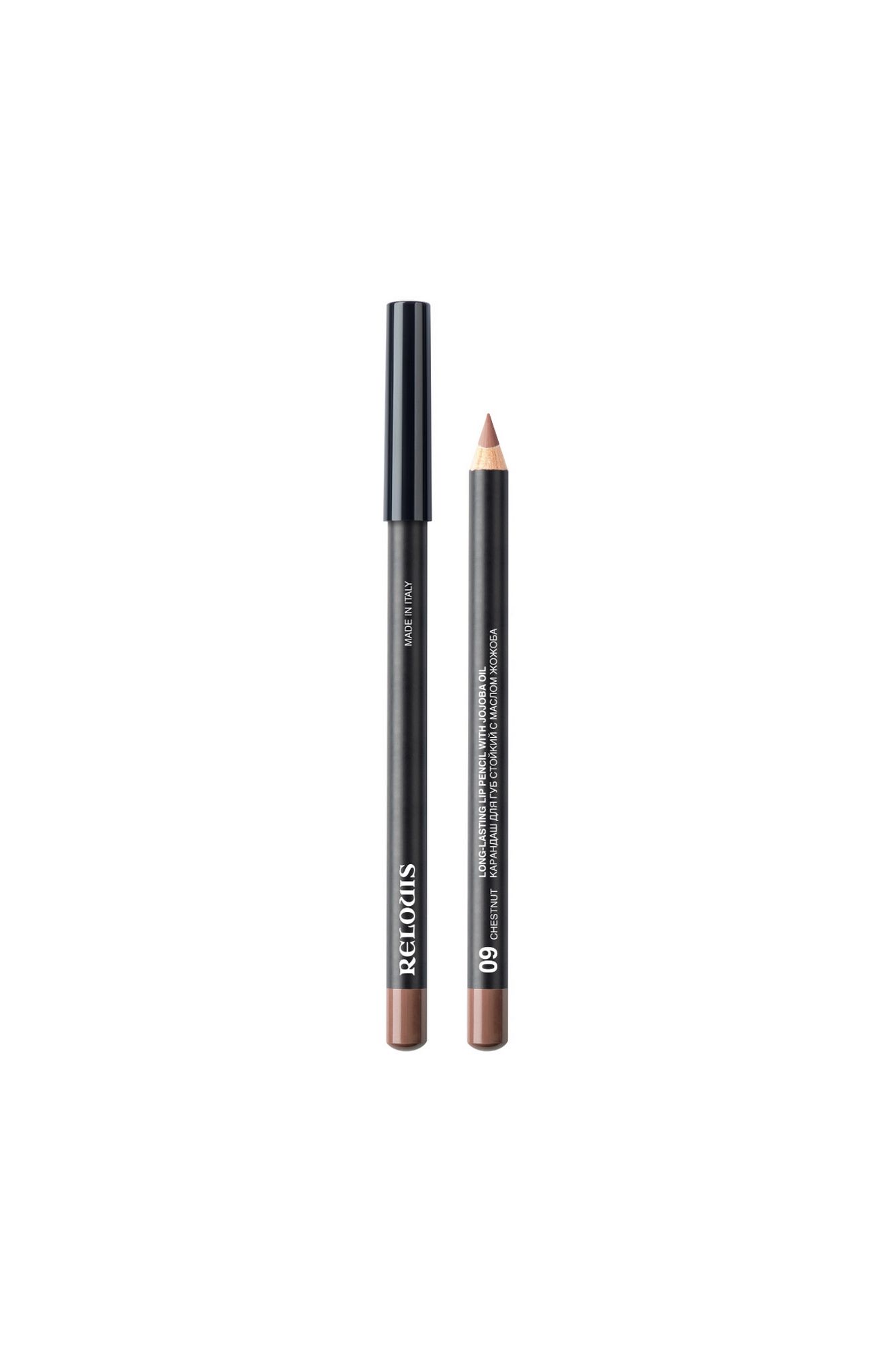 Карандаши для губ Relouis LONG-LASTING LIP PENCIL WITH JOJOBA OIL 09 CHESTNUT