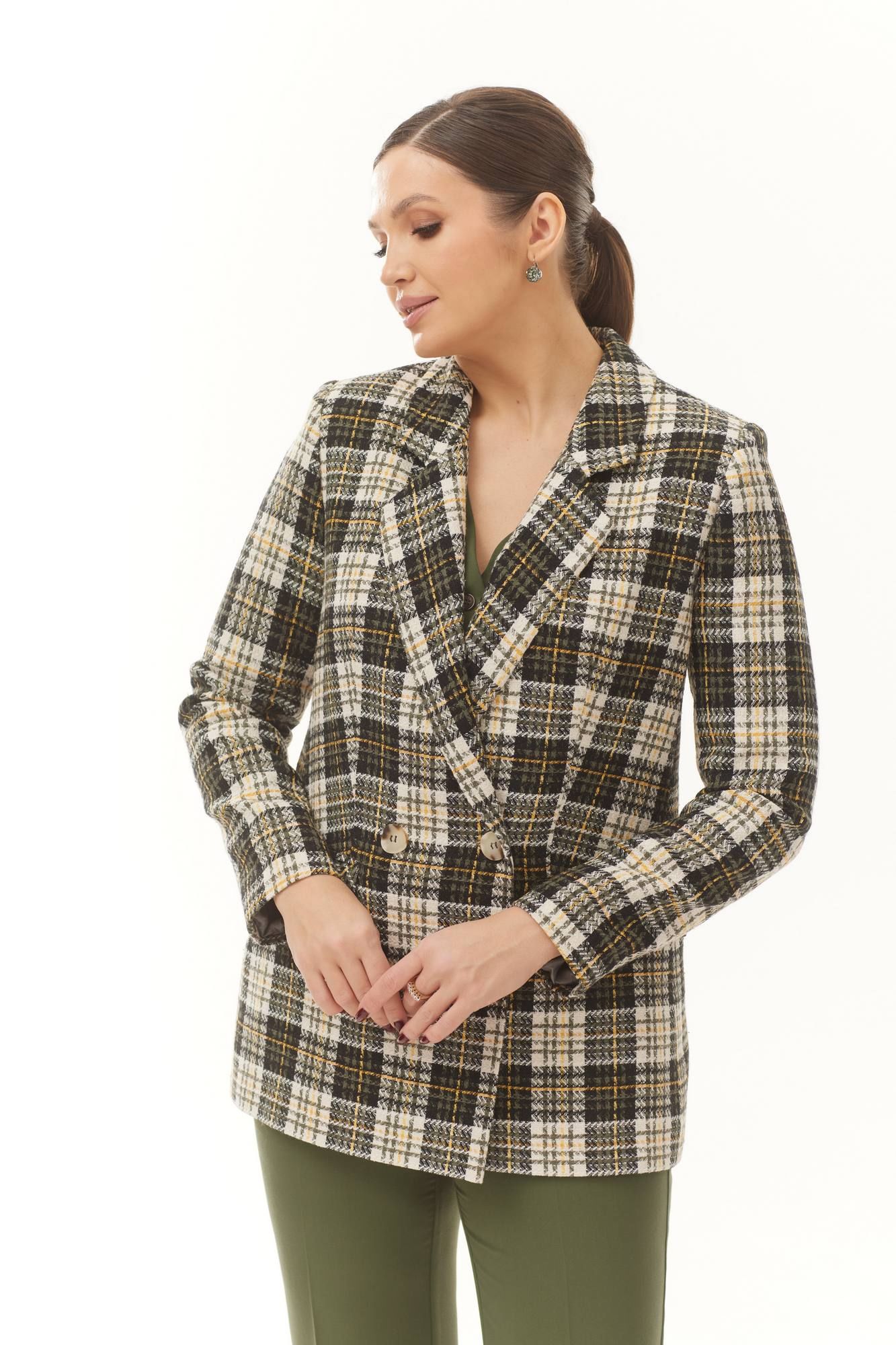 Жакеты Elady 4307 зелеый_клетка