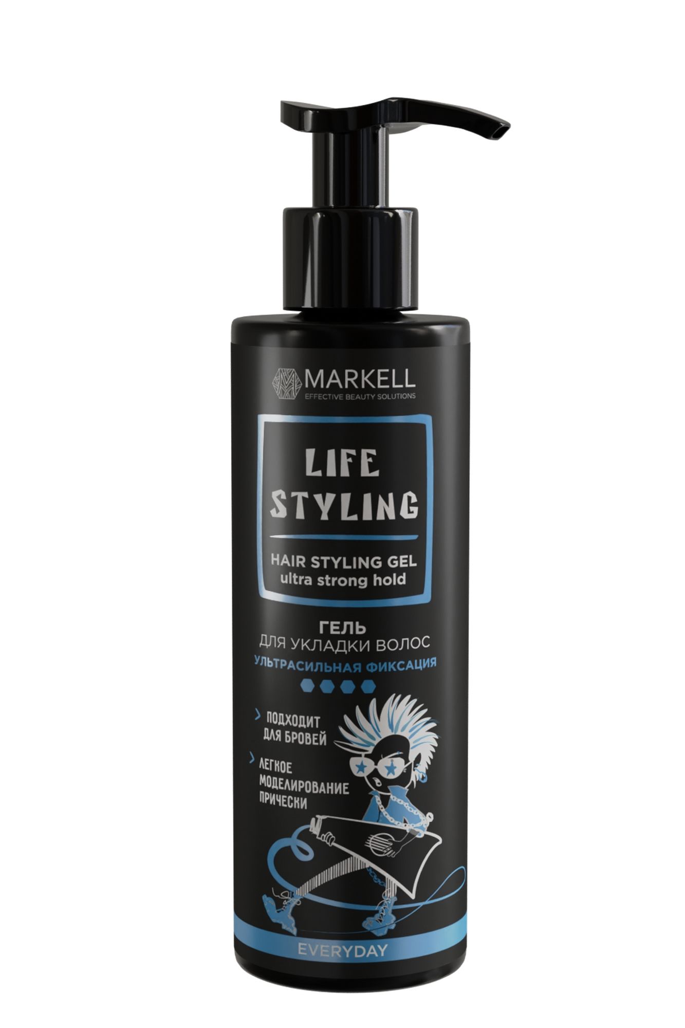 Средства для укладки MARKELL #LIFESTYLING Гель для укладки волос Ультрасильная фиксация