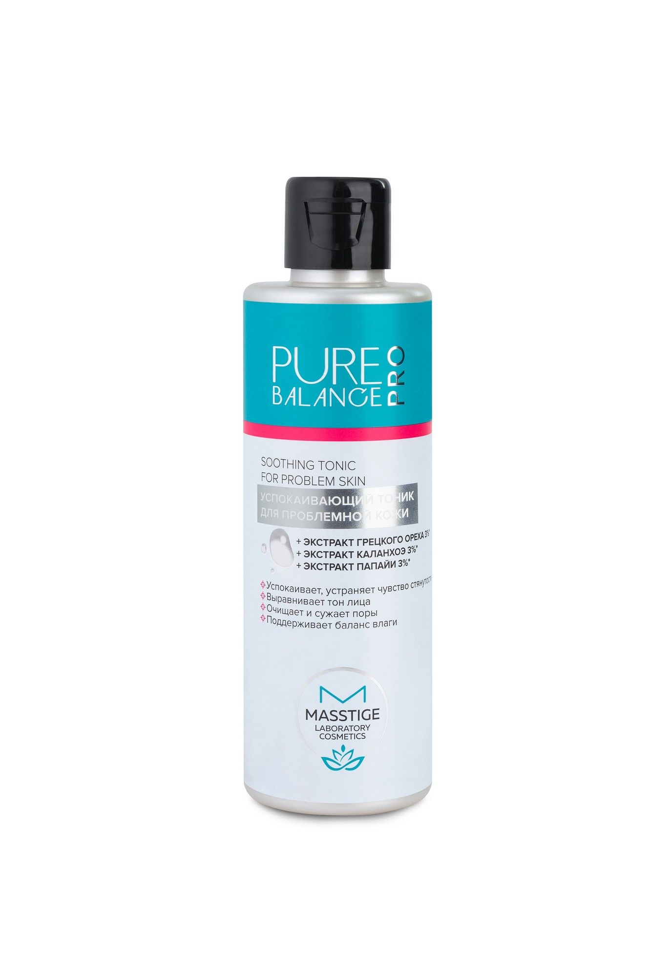 Тоники и лосьоны Masstige PURE BALANCE PRO Успокаивающий тоник для проблемной кожи 200 мл