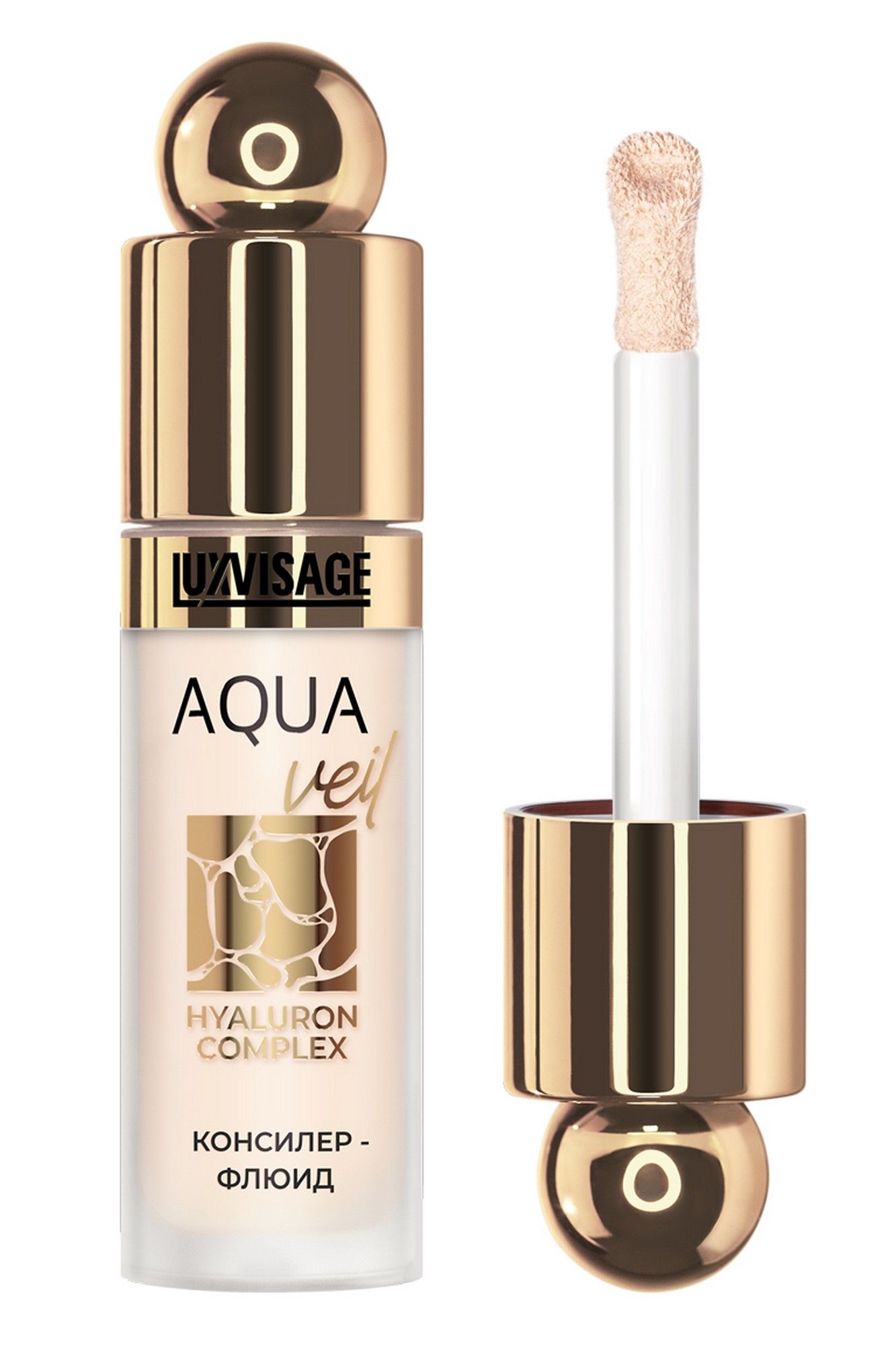 Консилеры и корректоры LUXVISAGE Консилер-флюид AQUA veil HYALURON COMPLEX 4,5 г 102 light