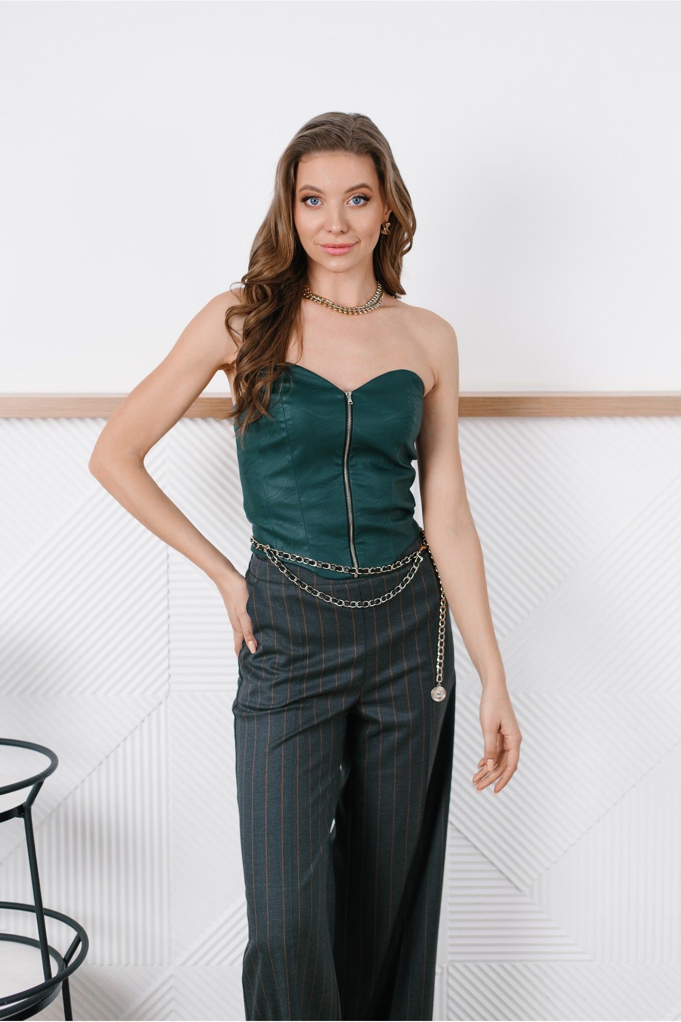 Топы MONA STYLE FASHION&DESIGN 24071 изумрудный