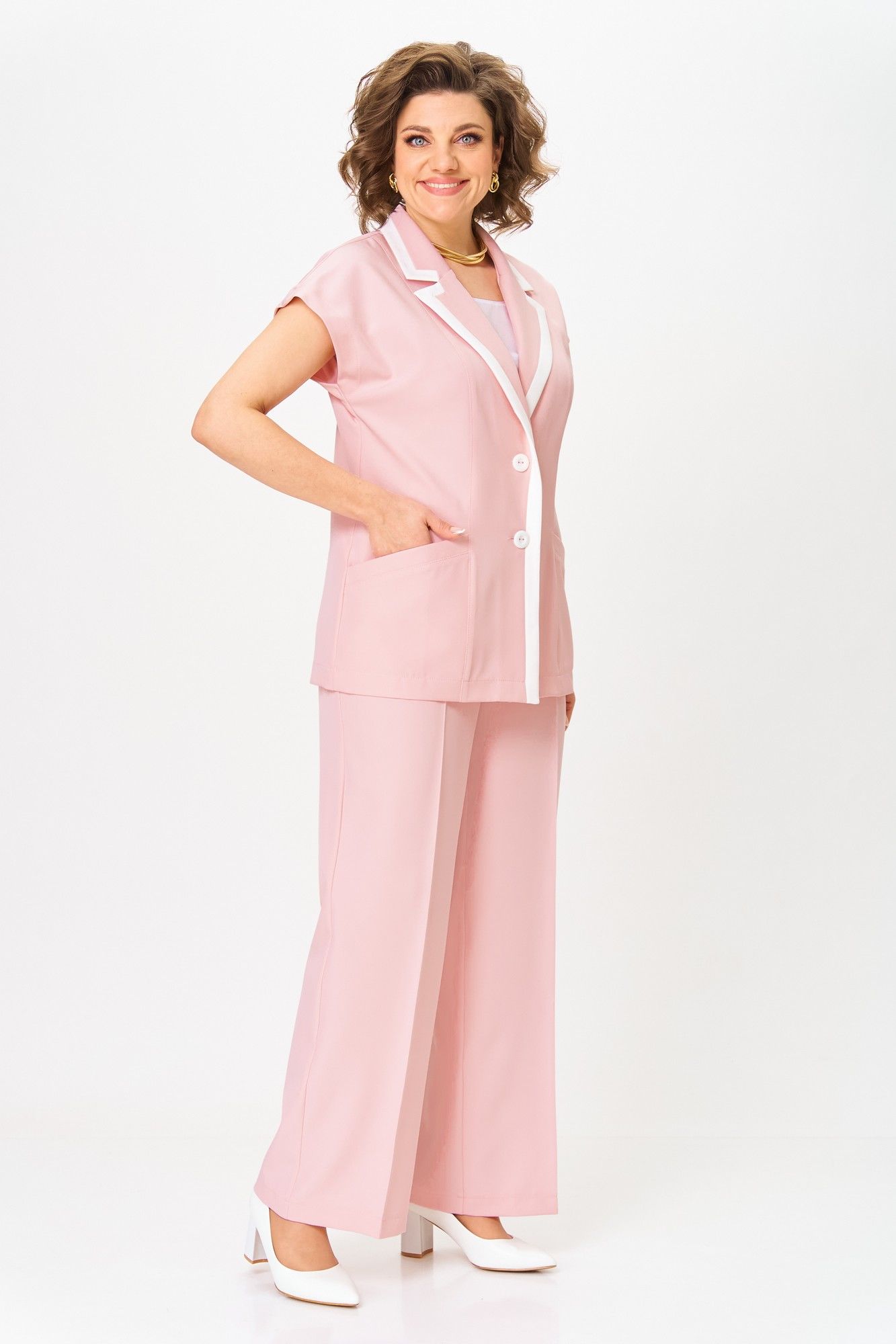 Брючные костюмы ANASTASIA MAK 1257 розовый