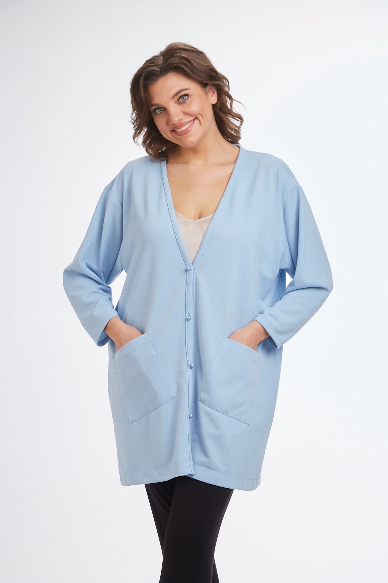 Кардиганы Avenue Fashion 0336 голубой