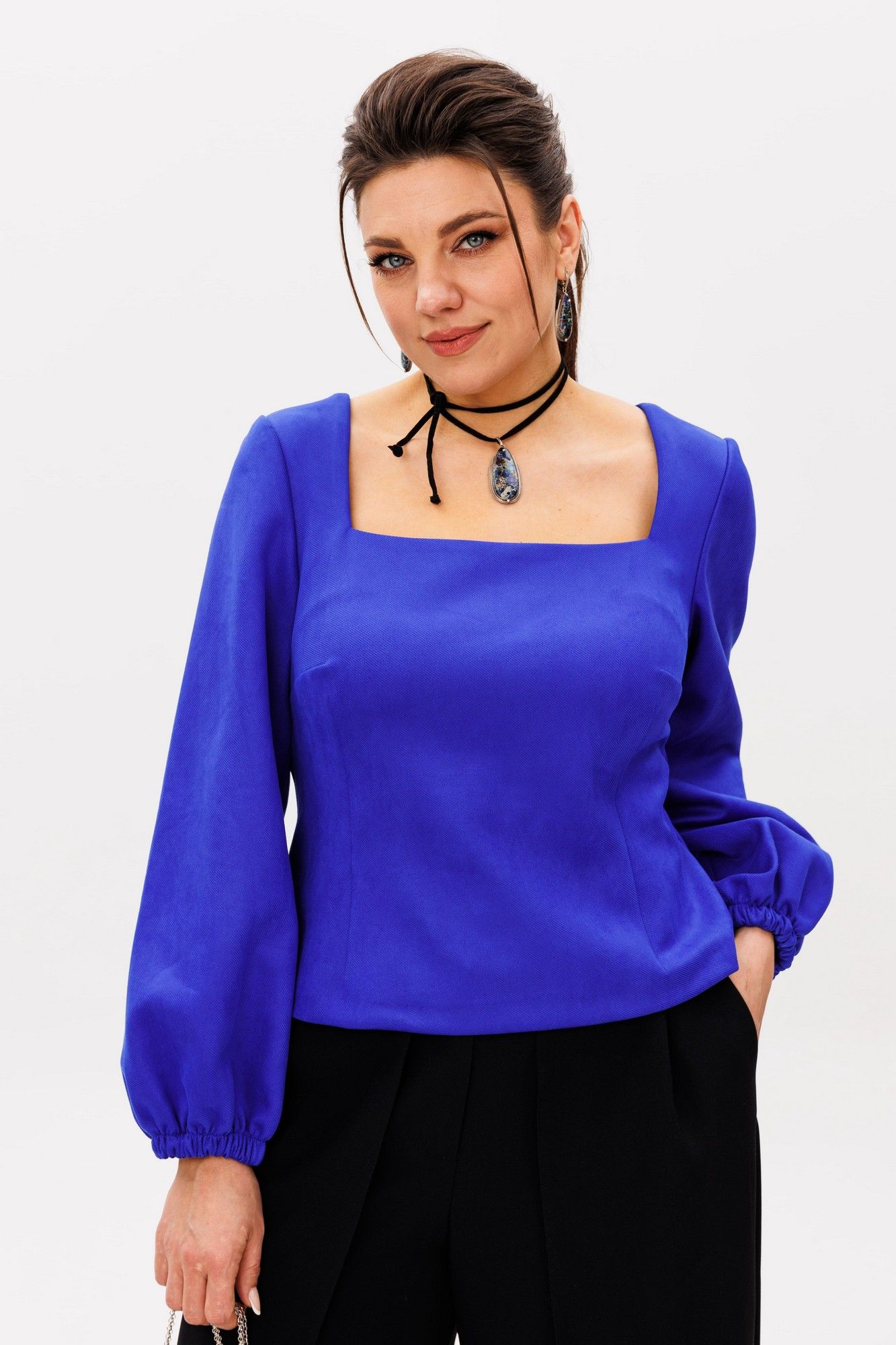 Блузы Anelli 1531 василек