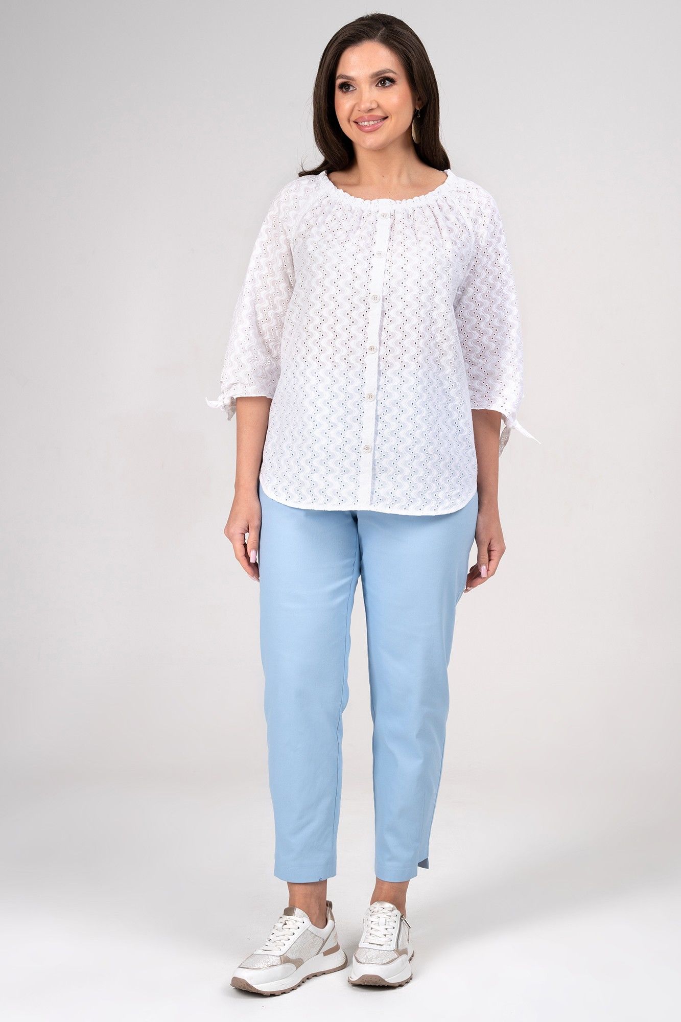 Комплекты брючные Alani Collection 2348 белый+голубой