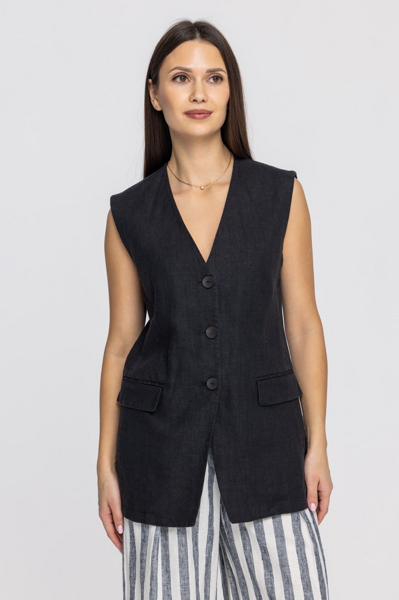 Жилеты FASHION CENTRE Л-3967/ч чёрный