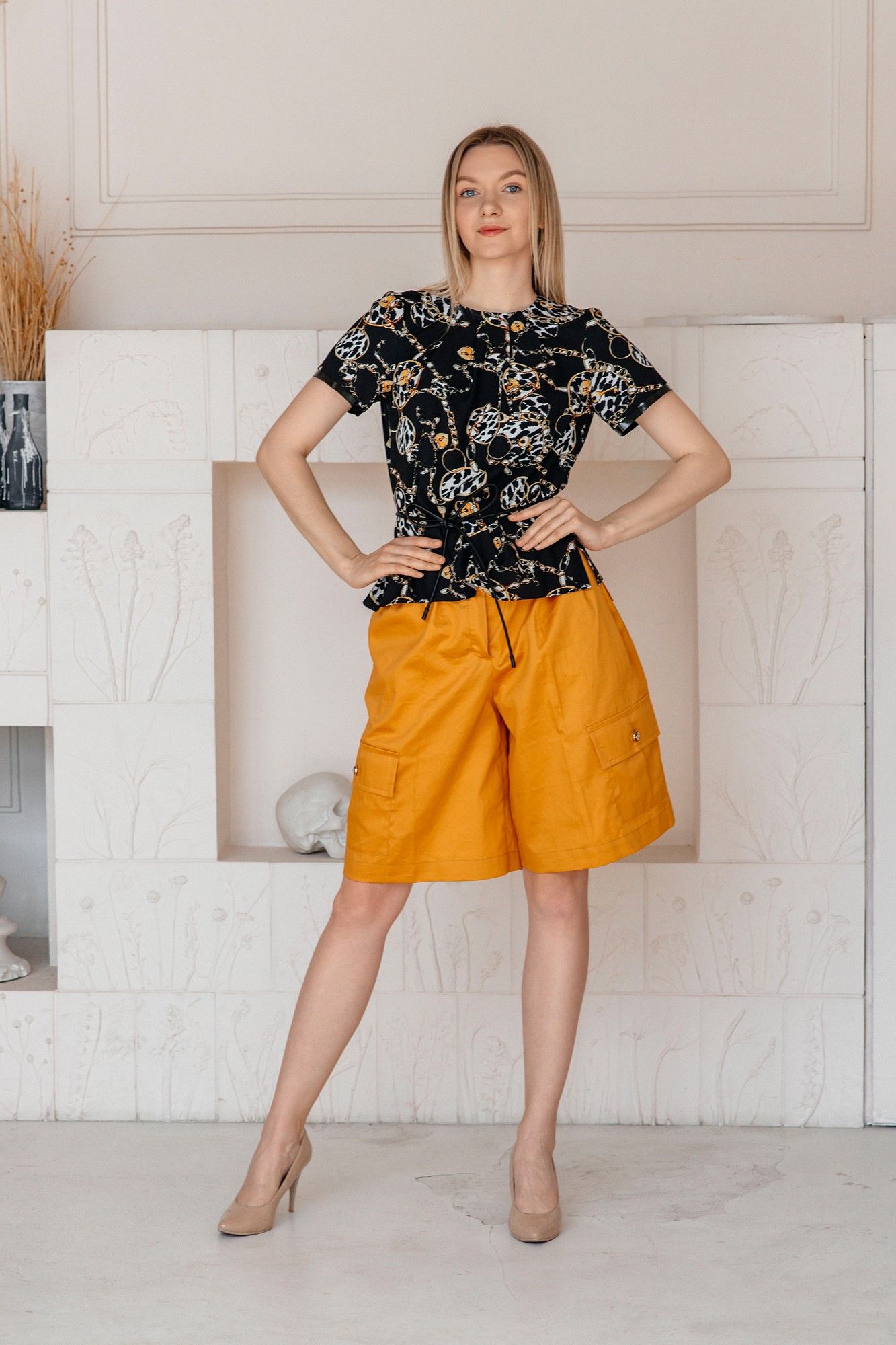 Шорты Shymoda М_359-25 тёмно-оранжевый