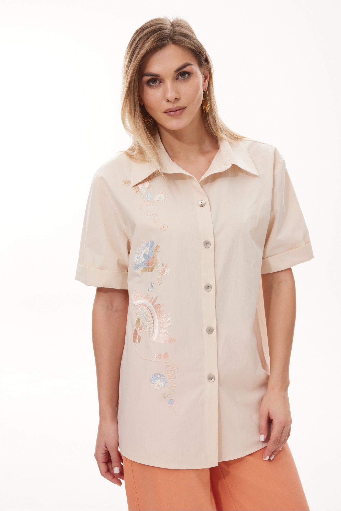 Рубашки NiV NiV fashion 416/1 кремовый