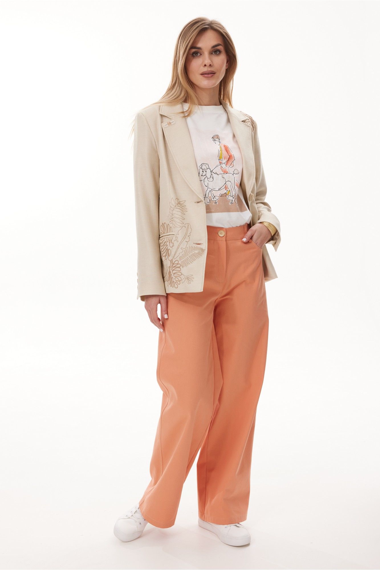 Жакеты NiV NiV fashion 422 холодно-бежевый