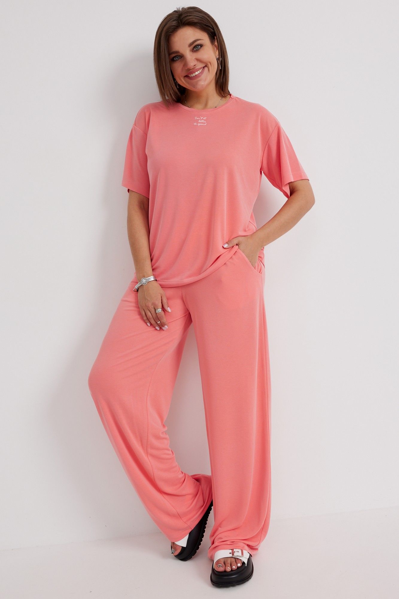 Комплекты брючные BegiModa 3096 коралл