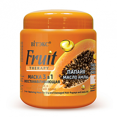 Маски для волос Belita FRUIT Therapy-Маска ВОССТАНАВЛИВАЮЩАЯ 3в1для сухих/повр/волос ПАПАЙЯ