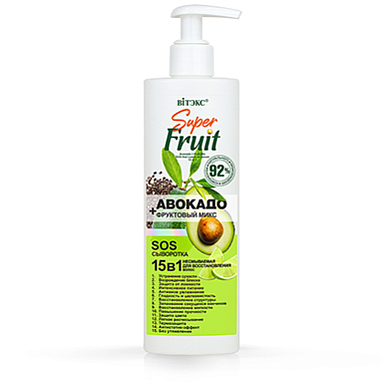 Специальные средства Belita SuperFRUIT АВОКАДО+фрукт.микс SOS СЫВОРОТКА д/восстан/волос15 в 1