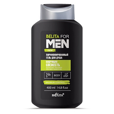 Для душа и ванны Belita Белита for Men-Гель д/душа "Бодрящая свежесть" парфюмированный