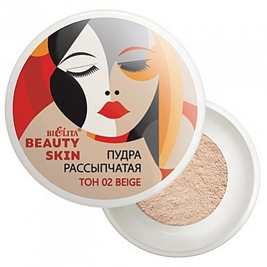 Пудры Belita Пудра рассыпчатая, тон 02 beige , "Beauty Skin", страна происх.- Китай