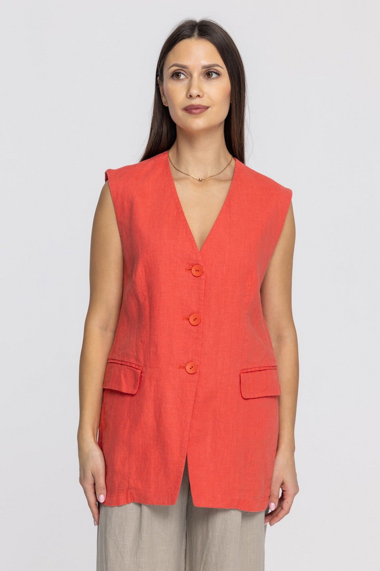 Жилеты FASHION CENTRE Л-3967 коралловый