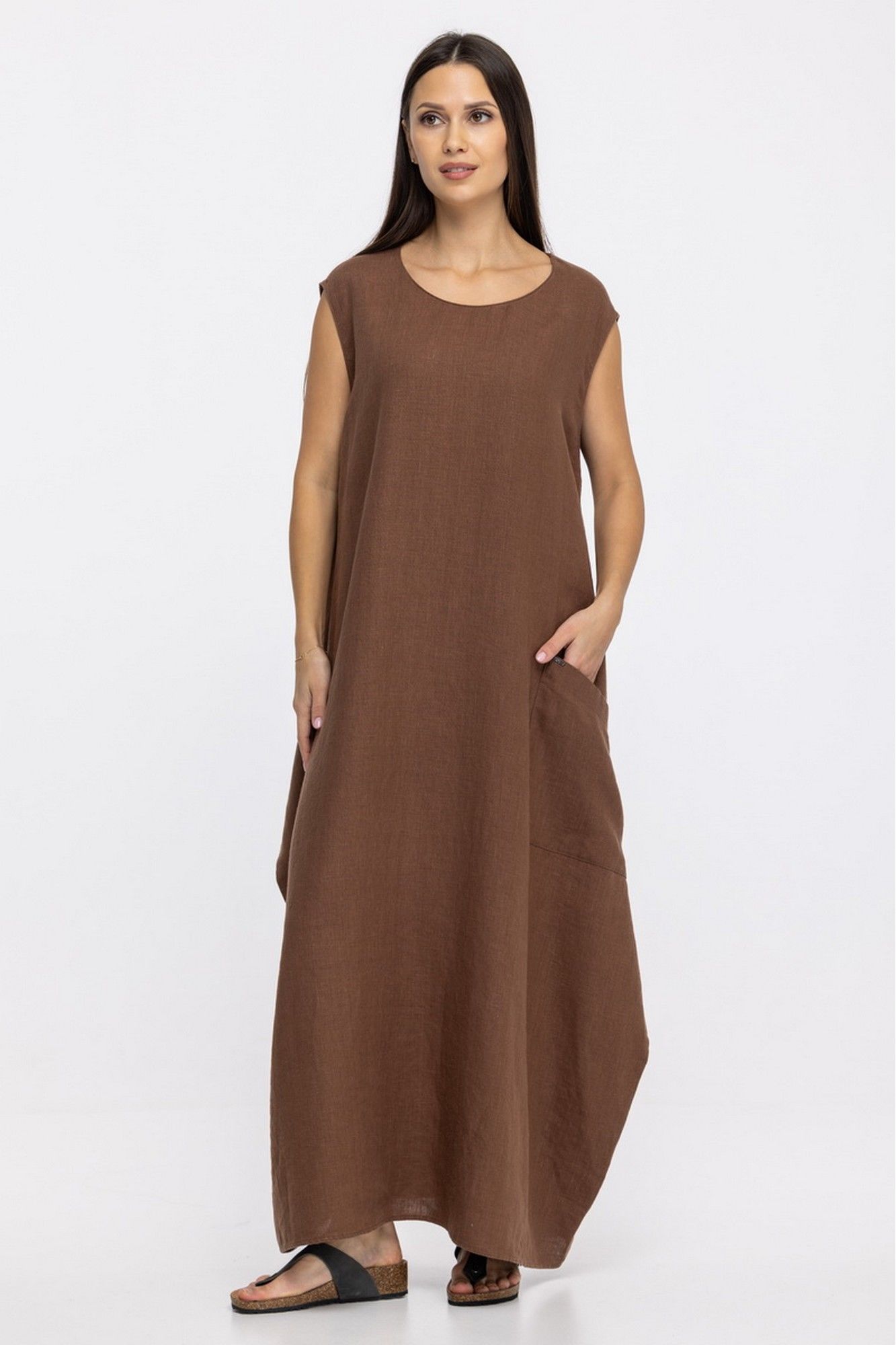 Платья FASHION CENTRE Л-4010 коричневый