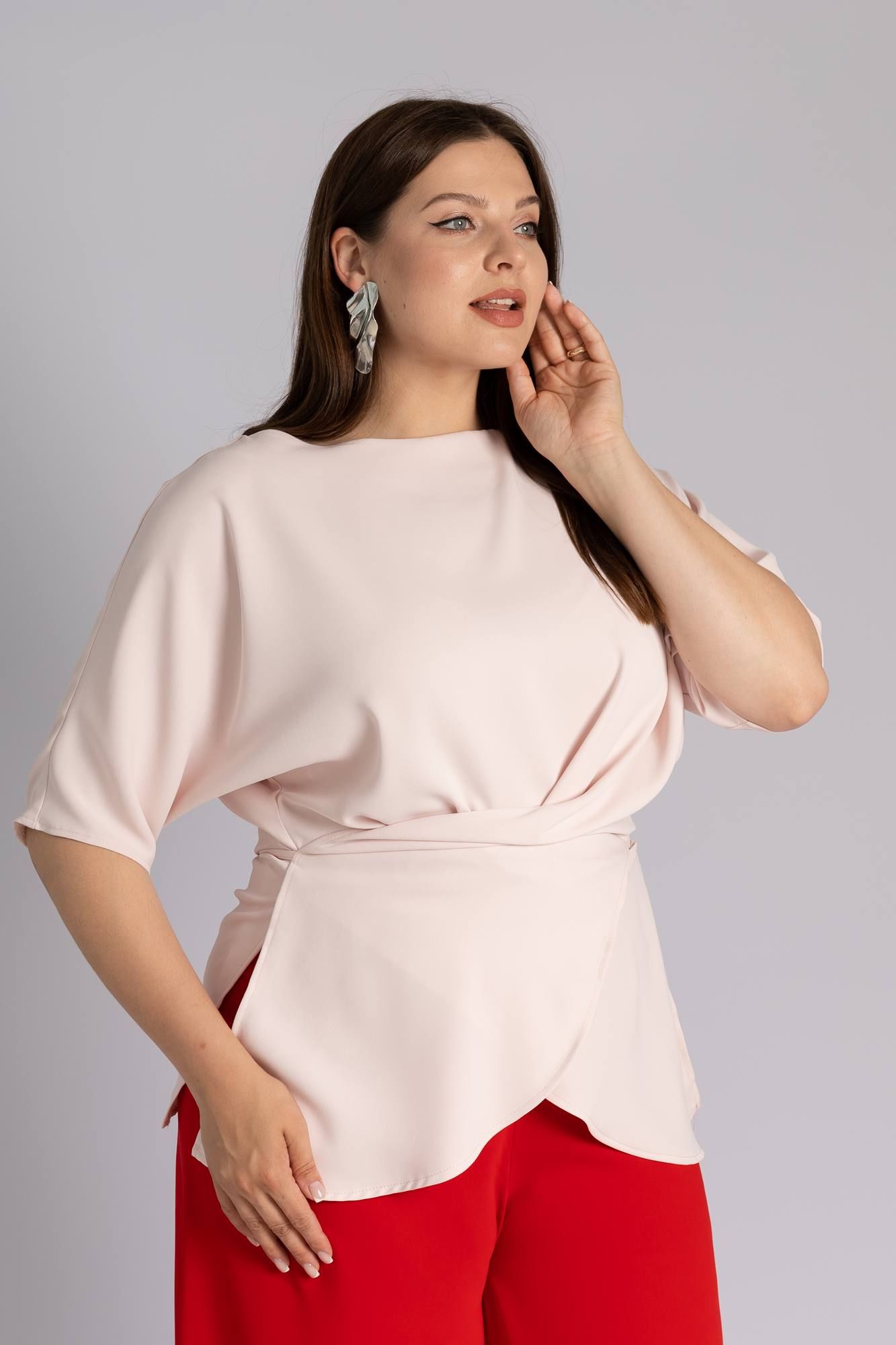 Блузы Legend Style B-028 пудровый