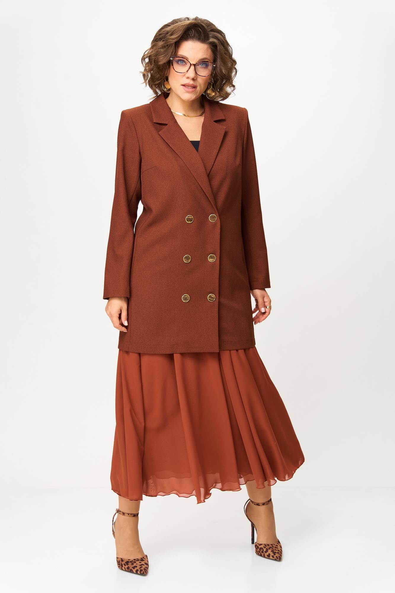 Юбочные костюмы Anastasia 1262.1 терракот