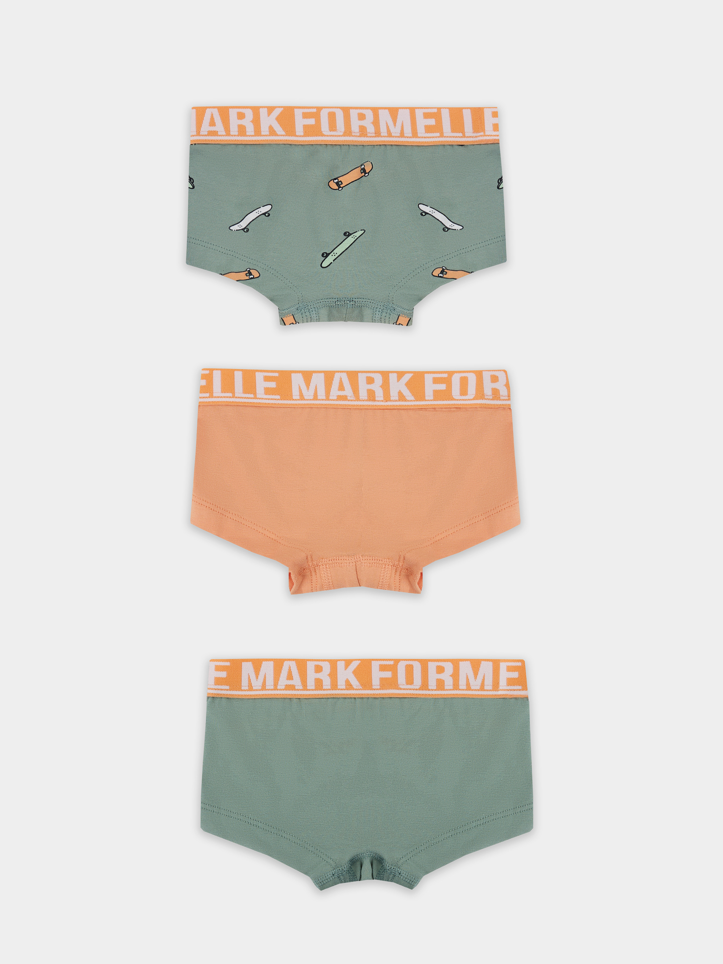 Трусы Mark Formelle 413354-3/25-36864П-5 зеленый_лед_скейты_на_зеленом_персик