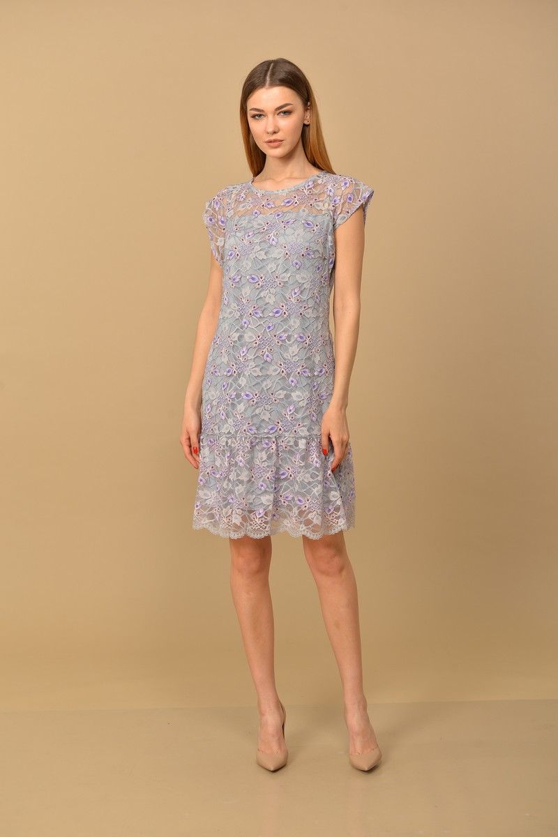 Платья Lady Style Classic 1784 серый_синий