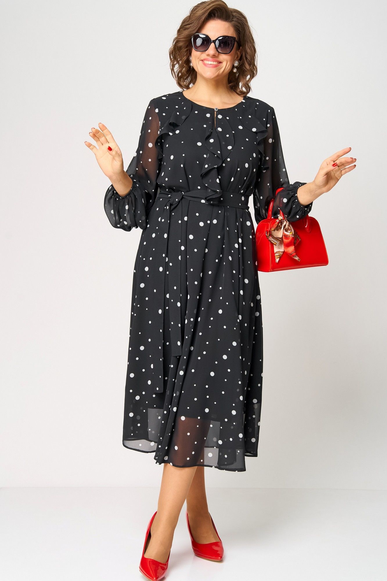 Платья EVA GRANT 7177 горох