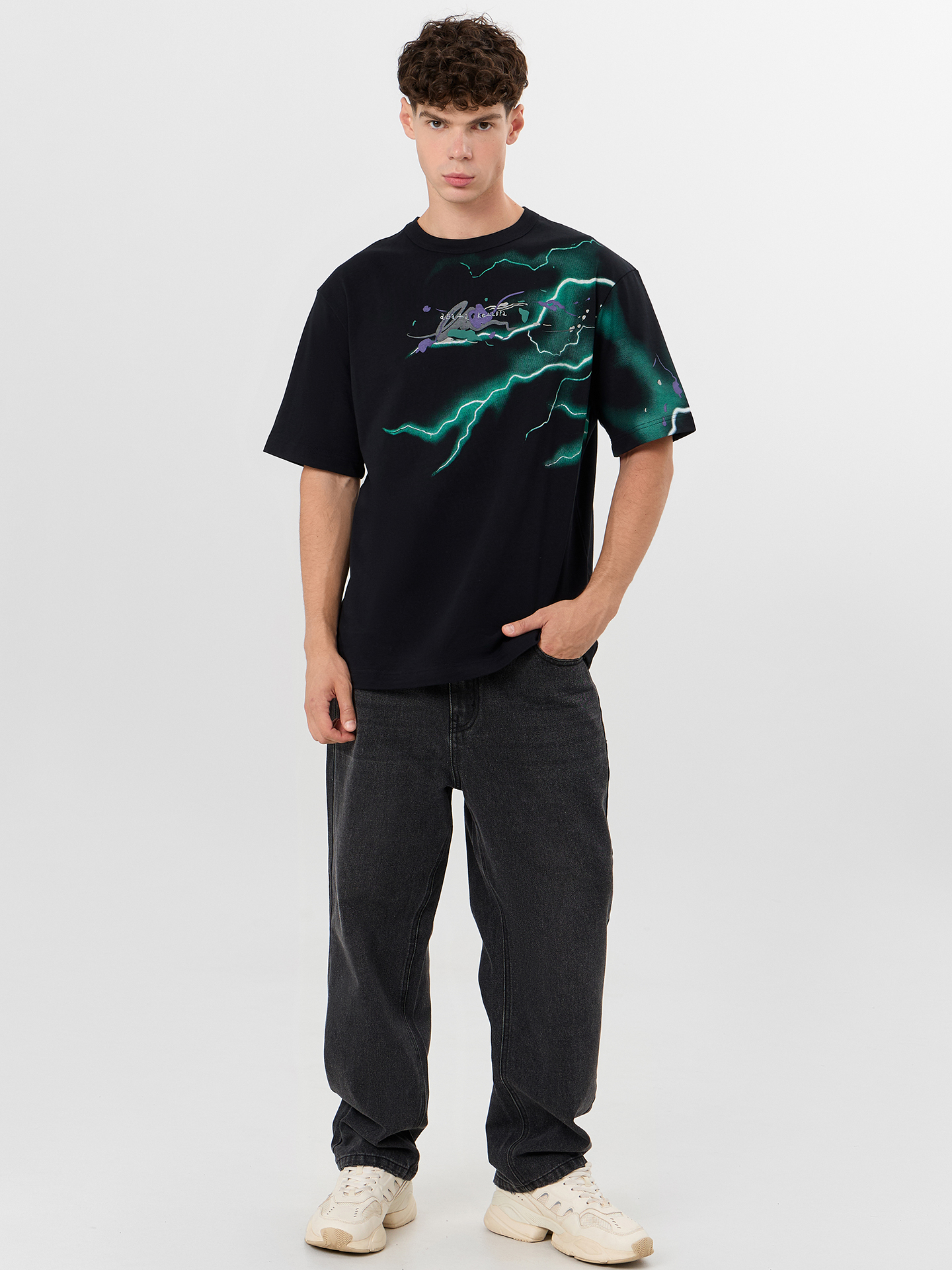 Футболки Mark Formelle 111855/25-5293П-0 черный_печать3_3_сл_на_пол_3_сл_на_ЛВ_рукаве_Д