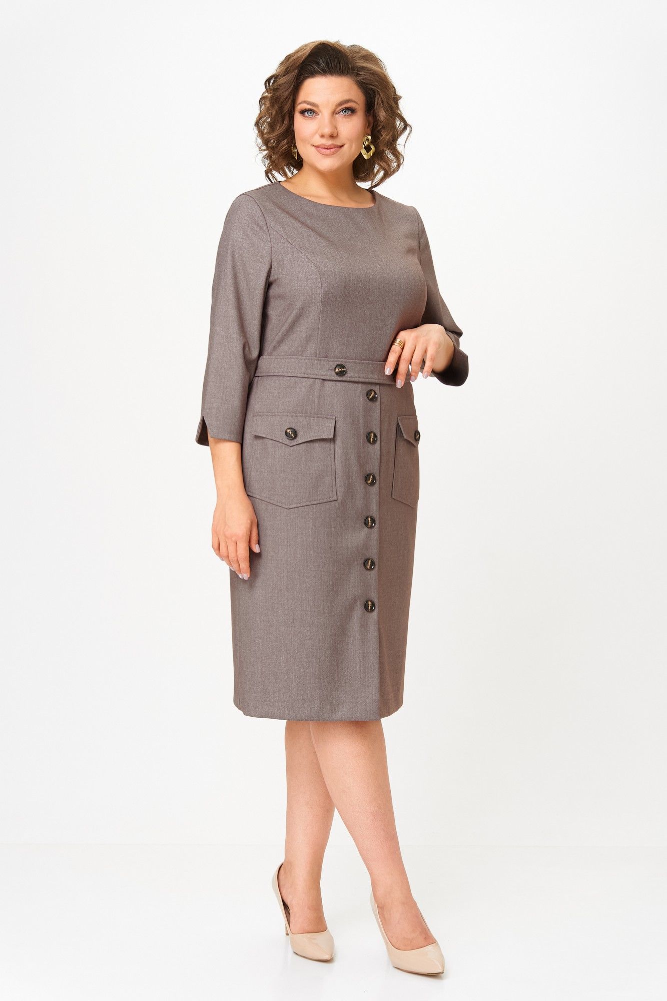 Платья Moda Versal П2559 коричневый