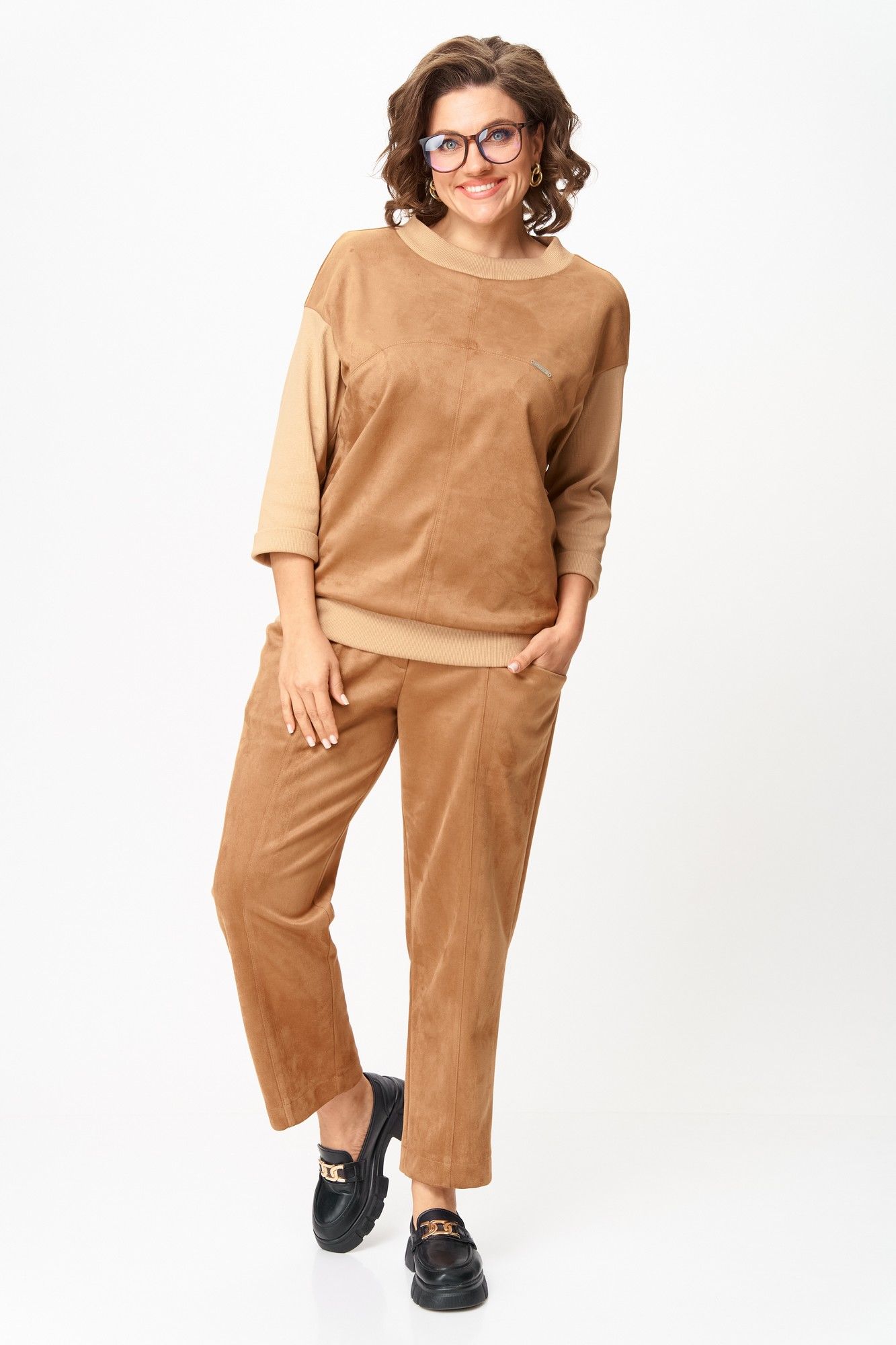 Комплекты брючные Michel chic 1432 светло-коричневый