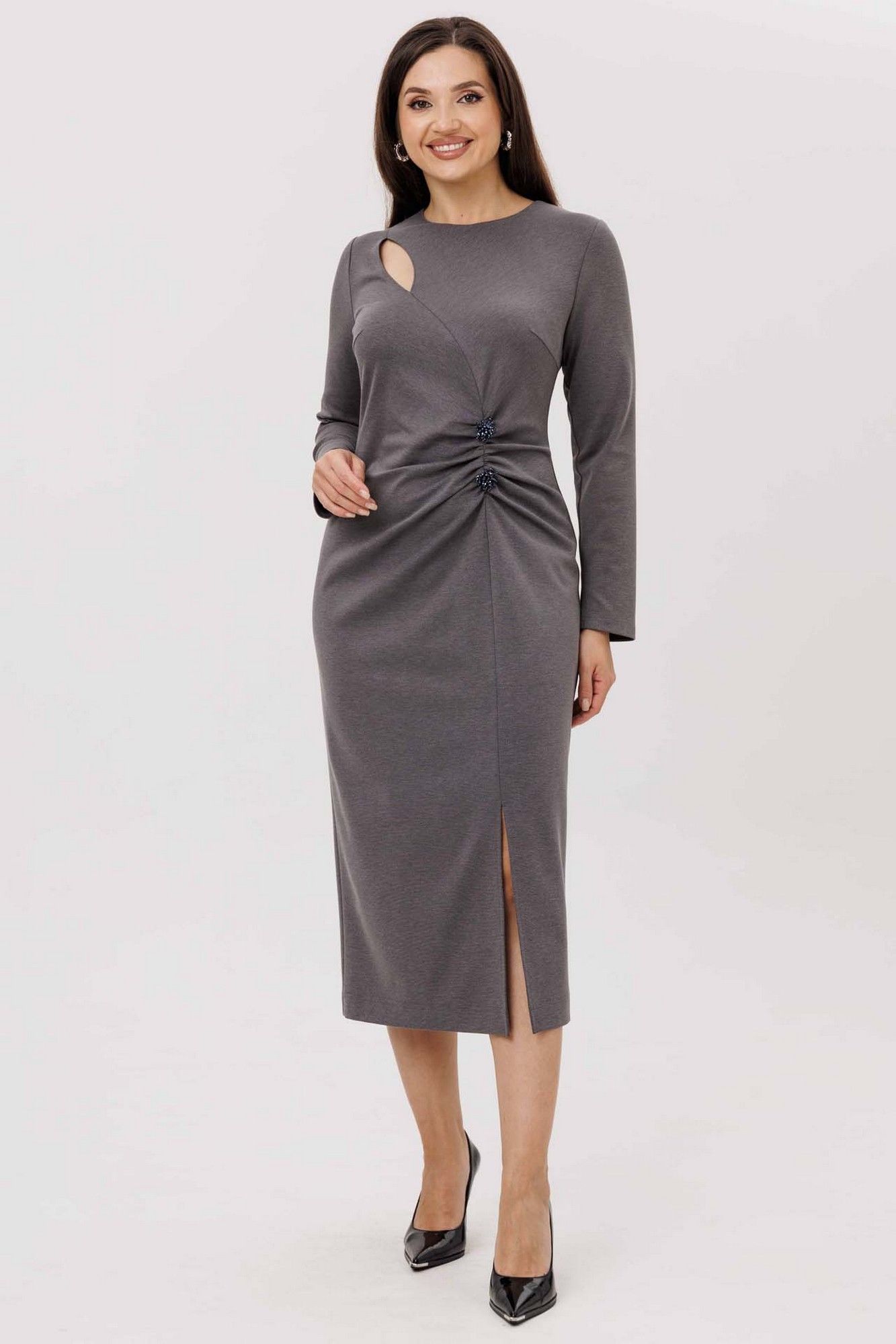 Платья Mislana 1231 серый
