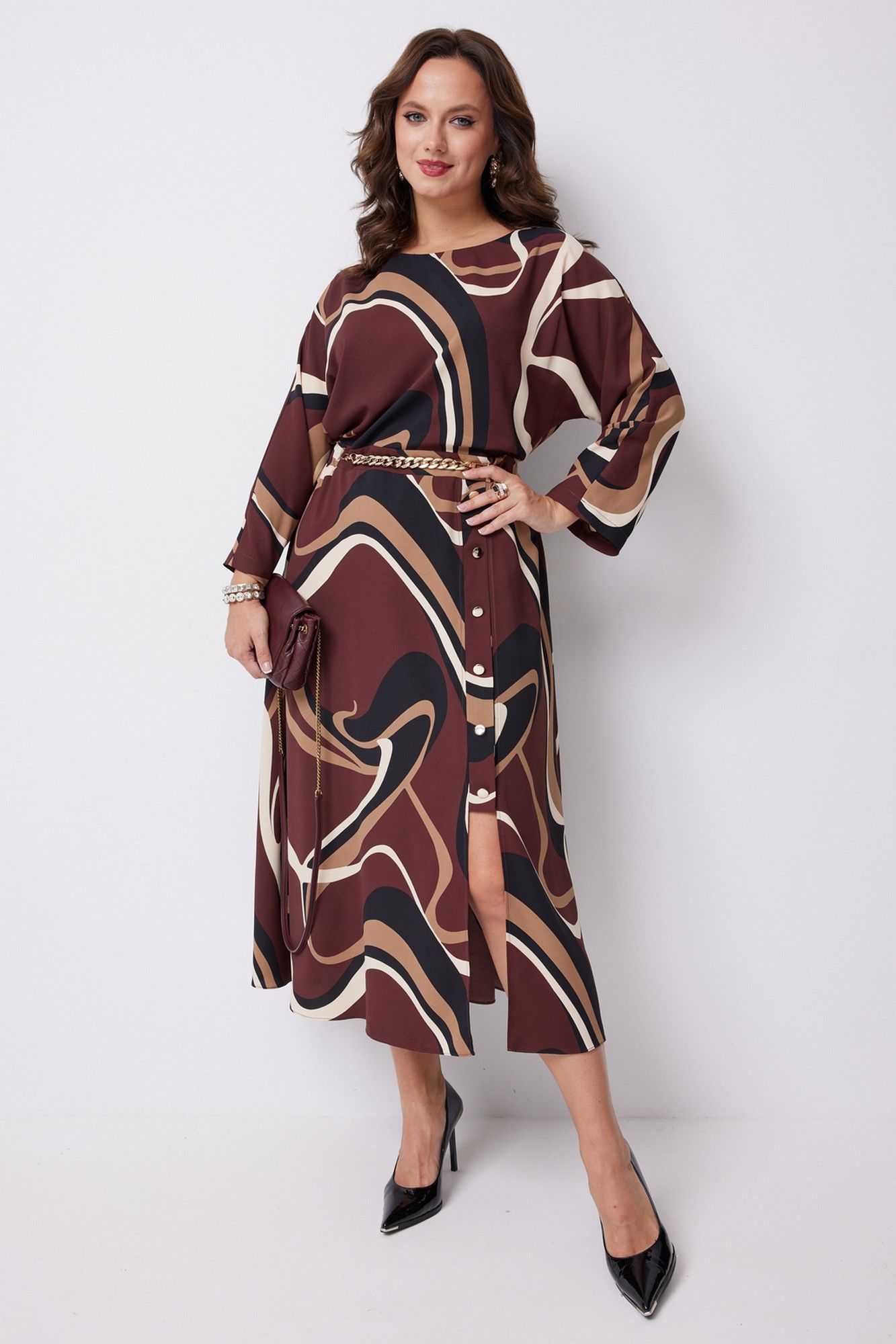 Платья Твой имидж 2256 шоколад_принт