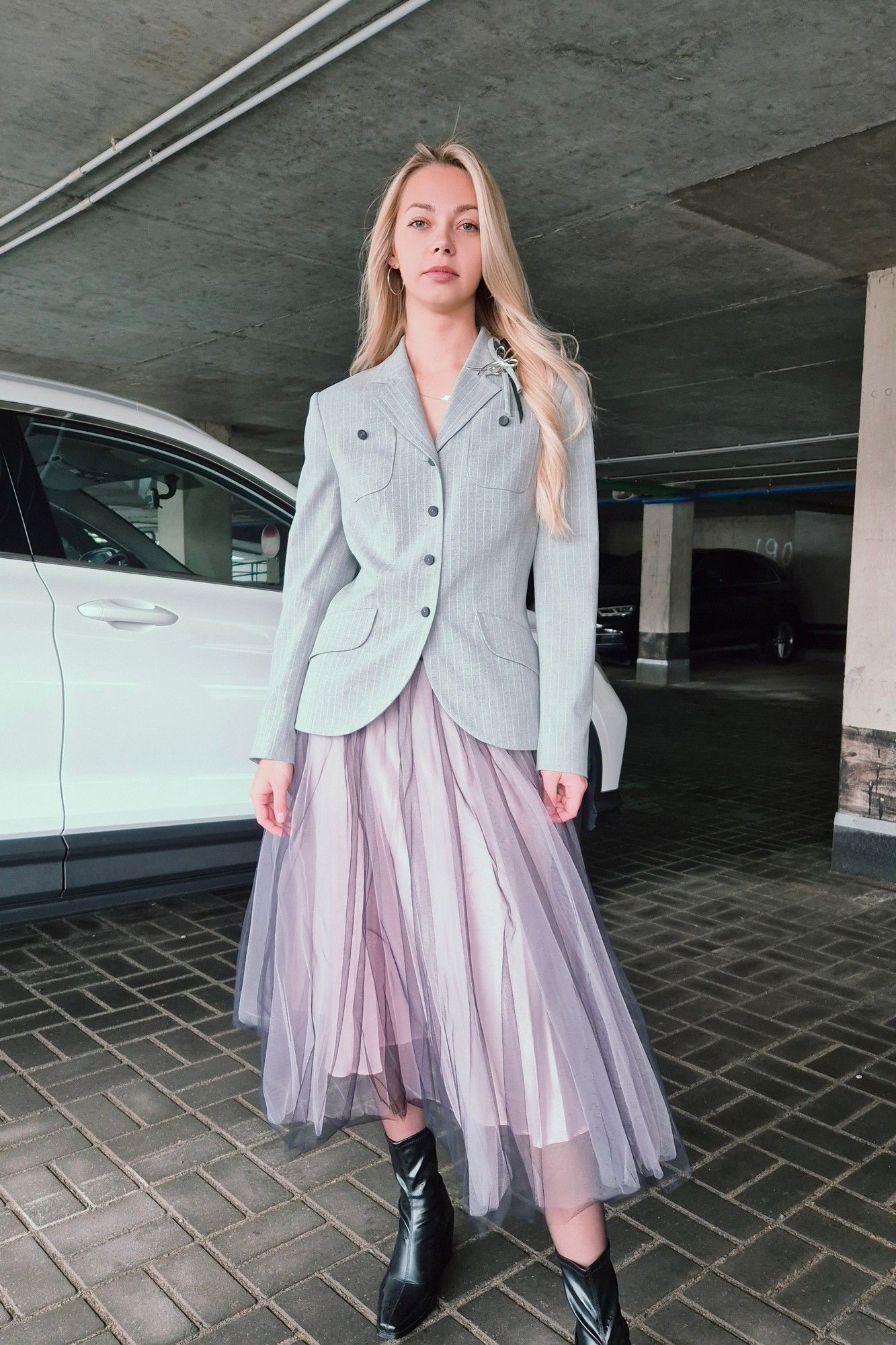 Юбки Shymoda 448-25 черный+розовый