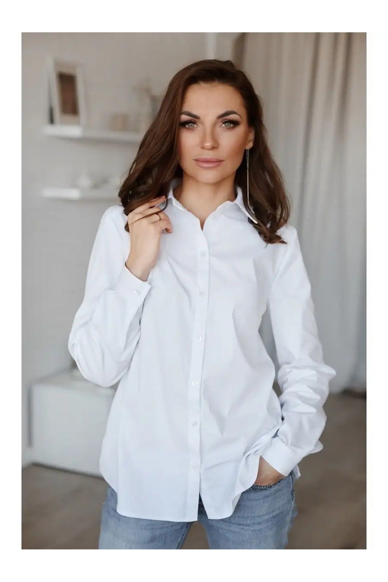 Рубашки MONA STYLE FASHION&DESIGN 24063 белый