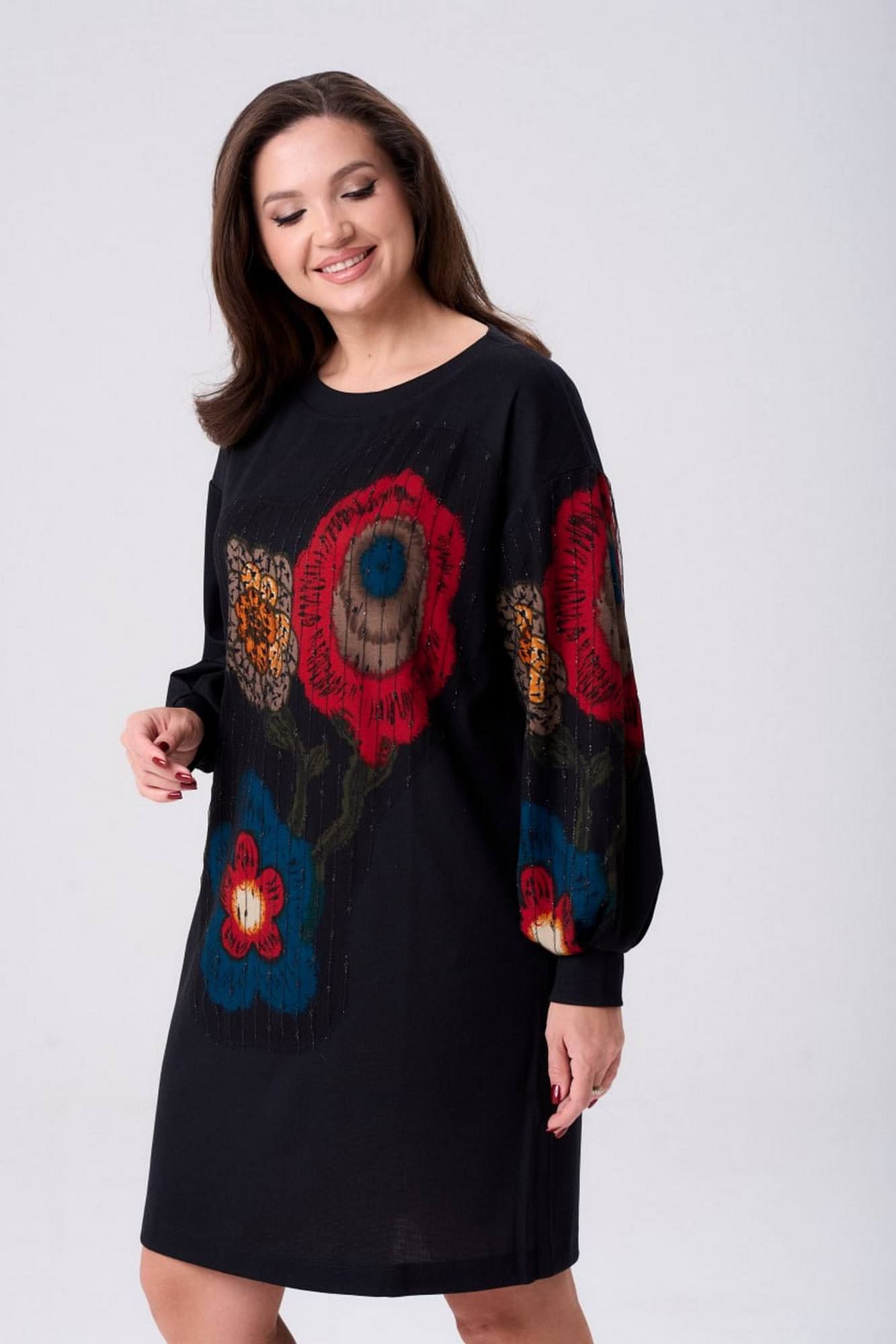 Платья Gizart 5356 син_бордо_беж