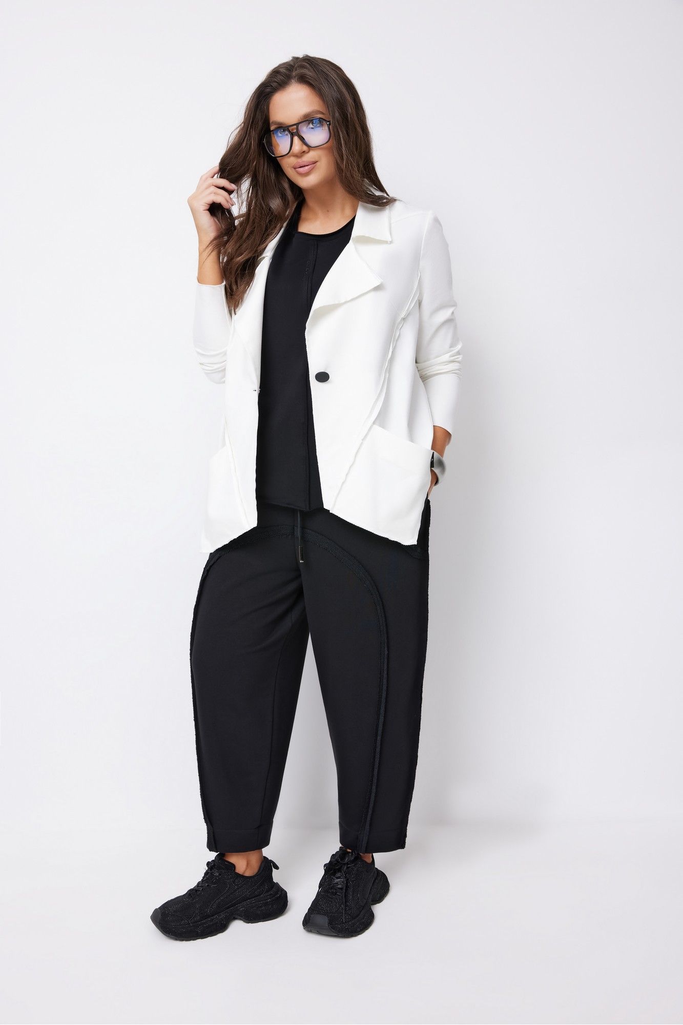 Комплекты брючные ElPaiz 1287 черный+молоко