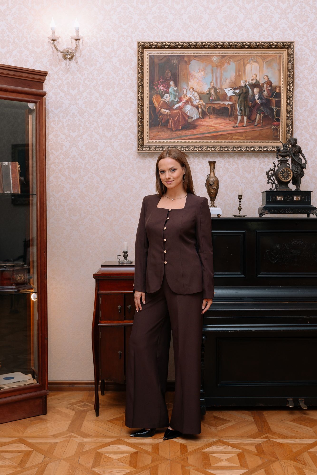 Комплекты брючные Marshop М206 шоколадный