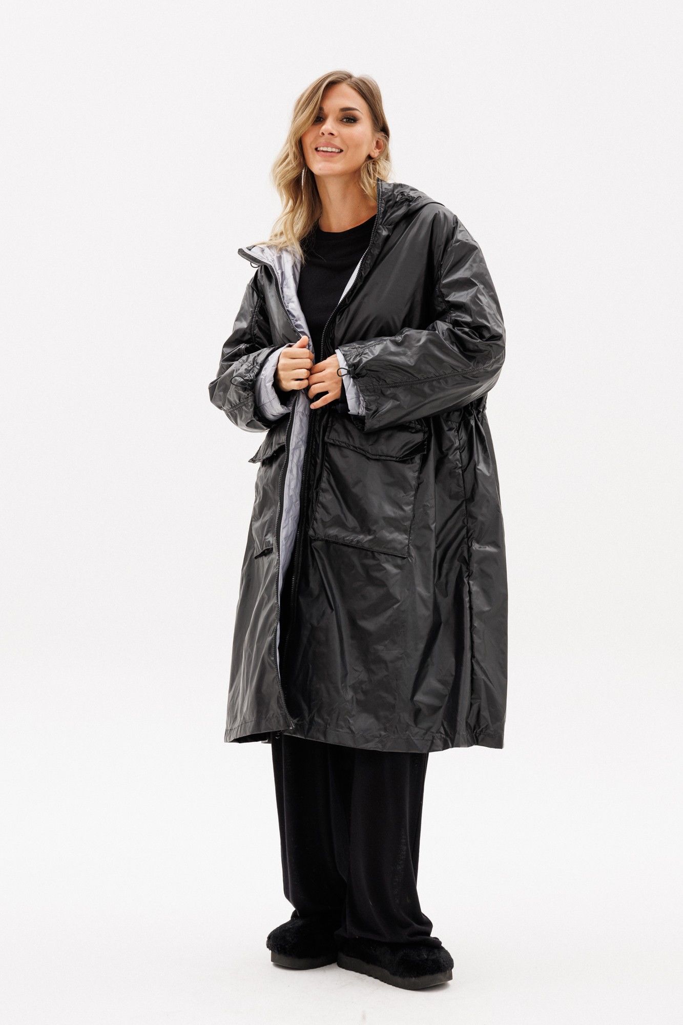 Пальто EOLA 2775 черный/серый