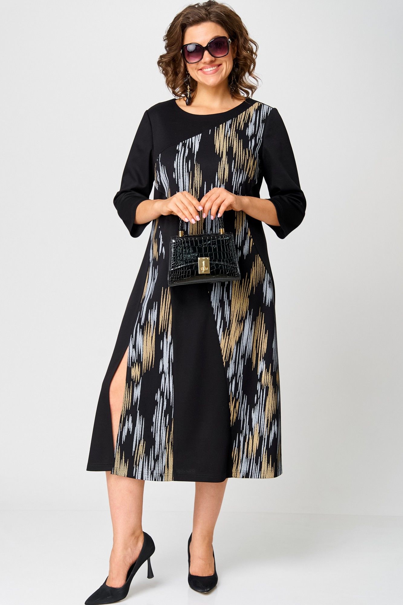 Платья EVA GRANT 7220Л принт_мультиколор