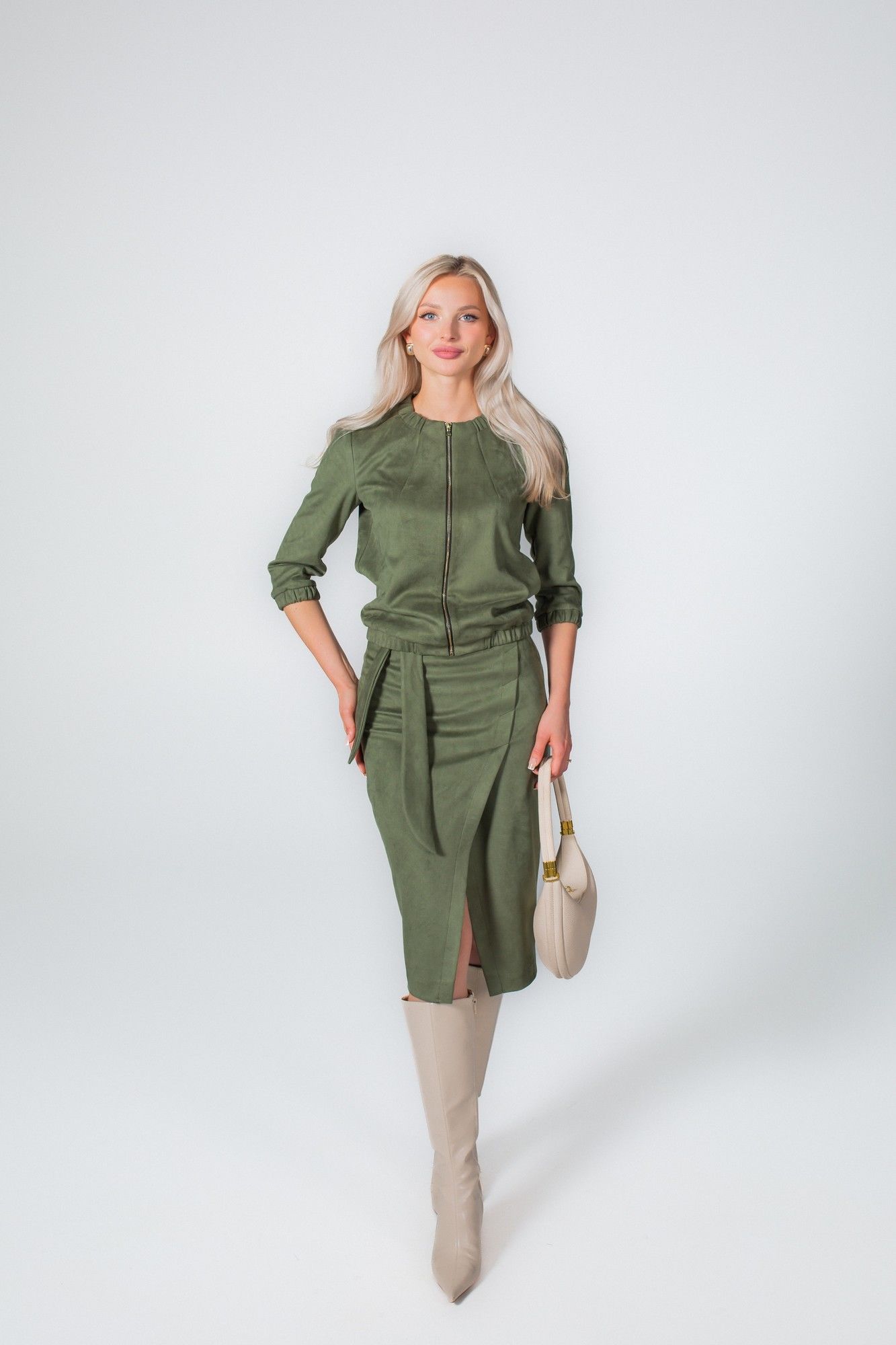 Юбочные костюмы MONA STYLE FASHION&DESIGN 25025 оливковый