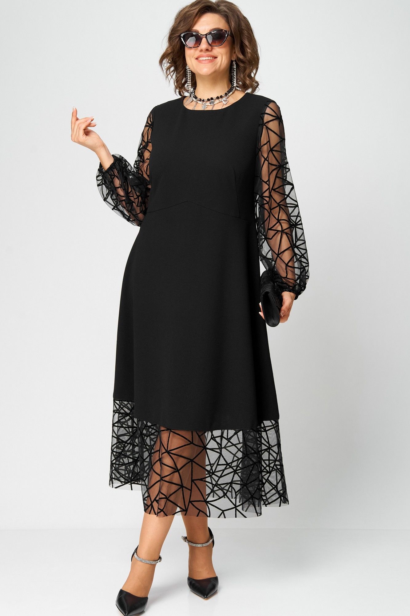 Платья EVA GRANT 7225Д черный