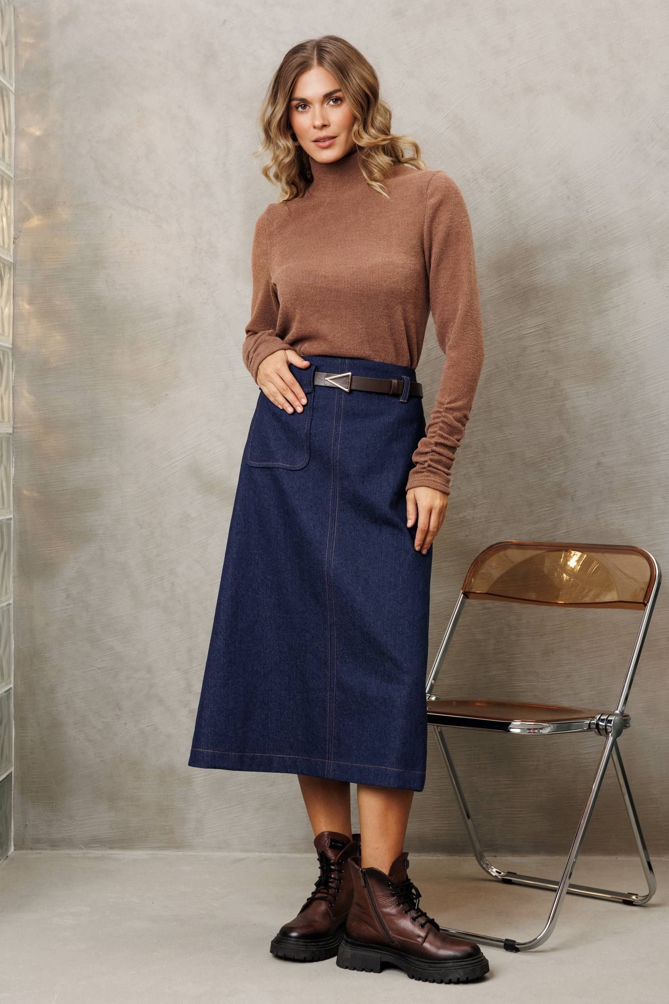 Юбки Gizart 35428 синий