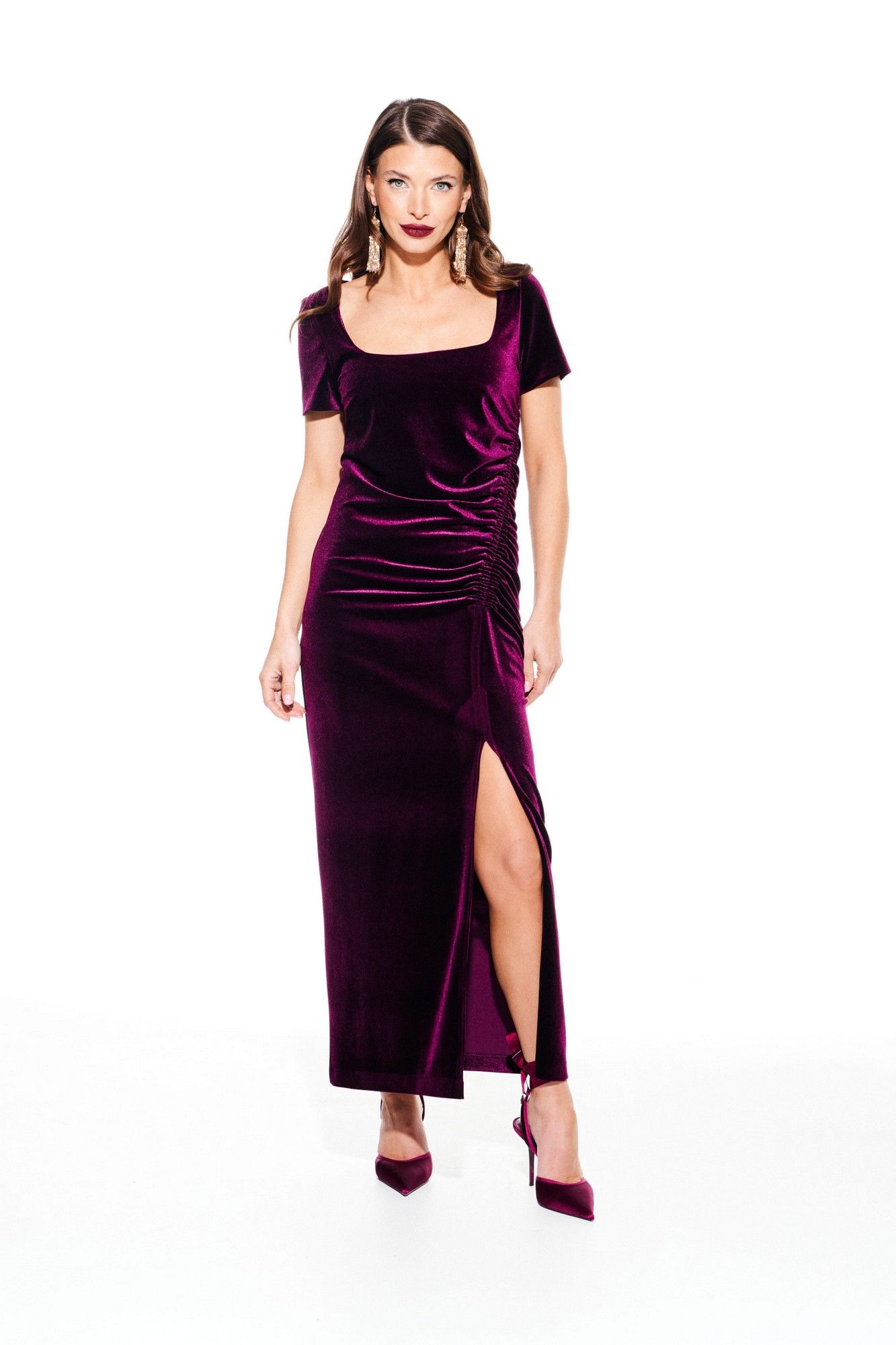 Платья ELLETTO LIFE 1109 баклажан